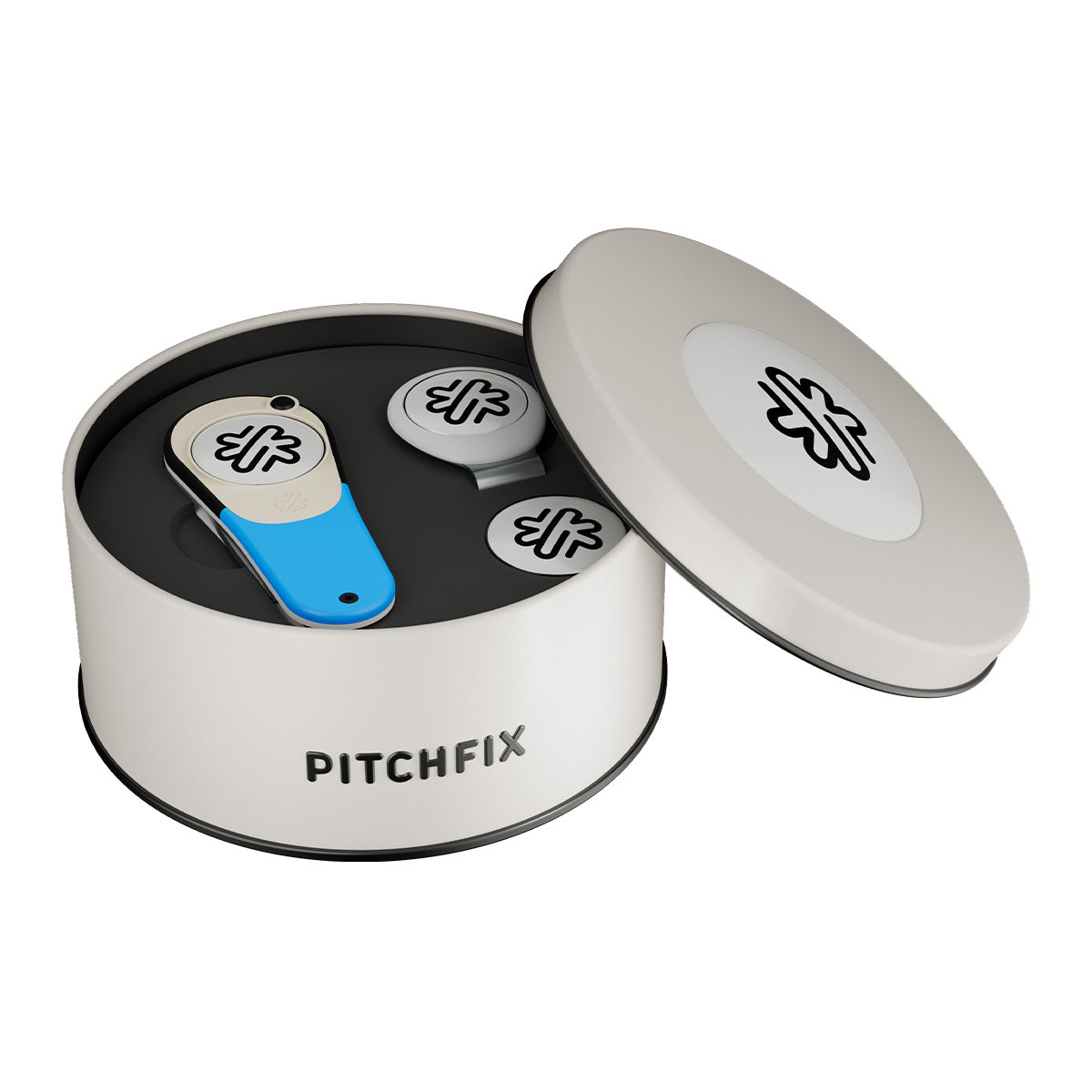Pitchfix Icon Golf Divot Tool in Round Tin