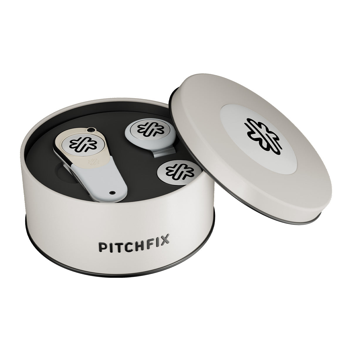 Pitchfix Icon Golf Divot Tool in Round Tin