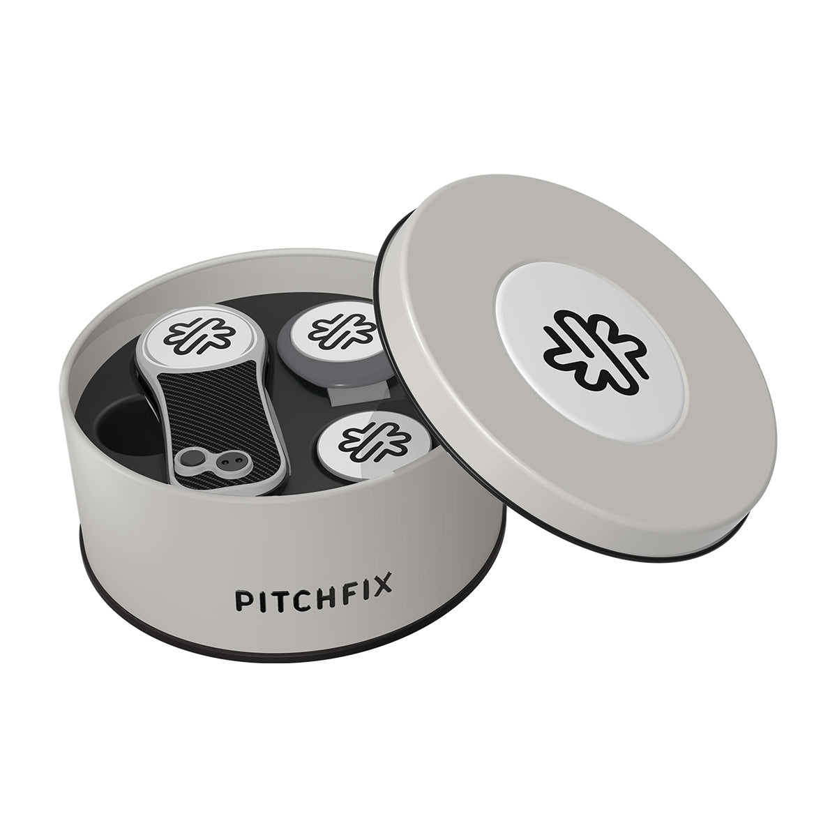 Pitchfix Hybrid Divot Tool in Round Tin