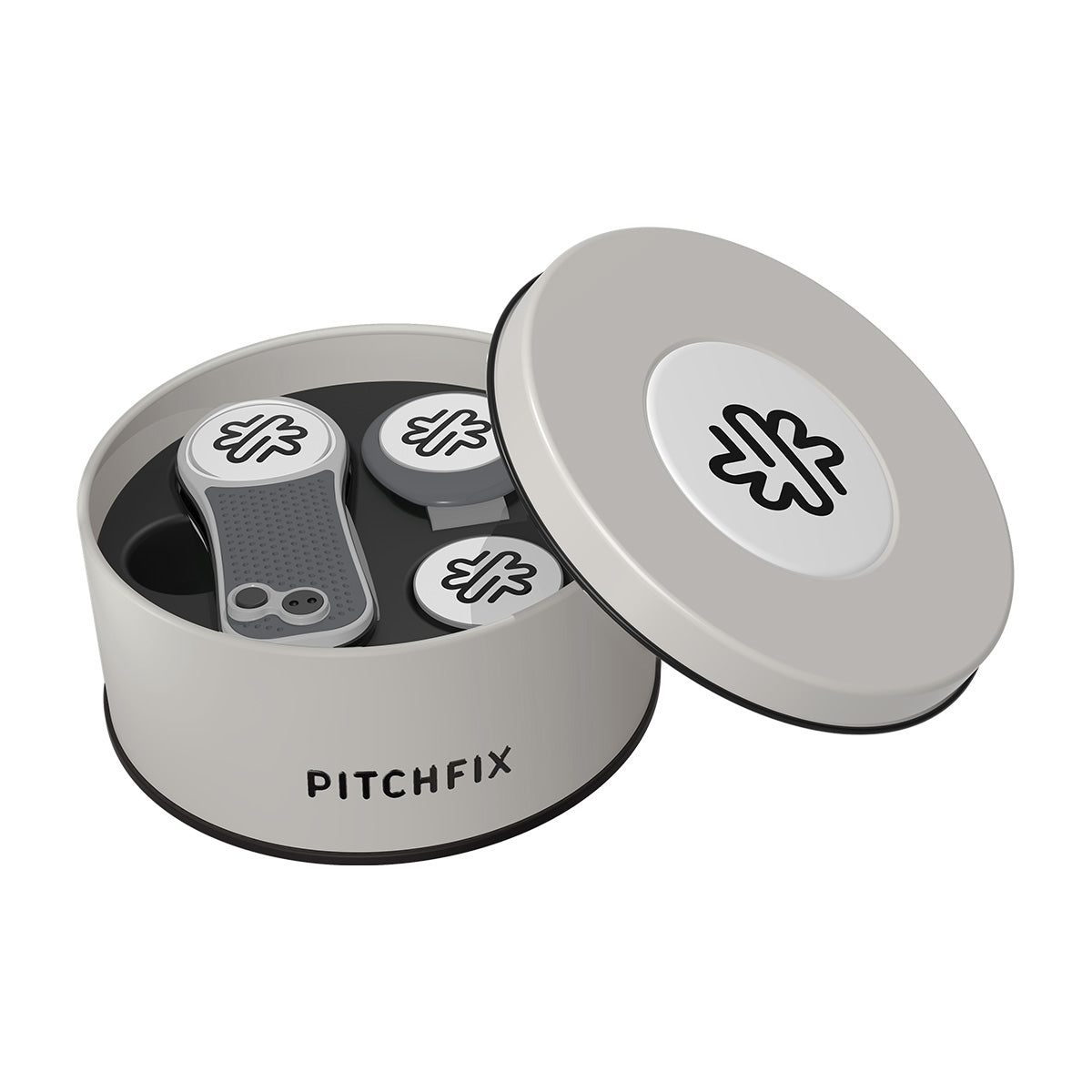 Pitchfix Hybrid Divot Tool in Round Tin
