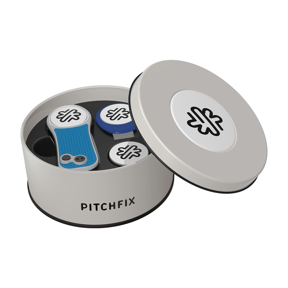 Pitchfix Hybrid Divot Tool in Round Tin