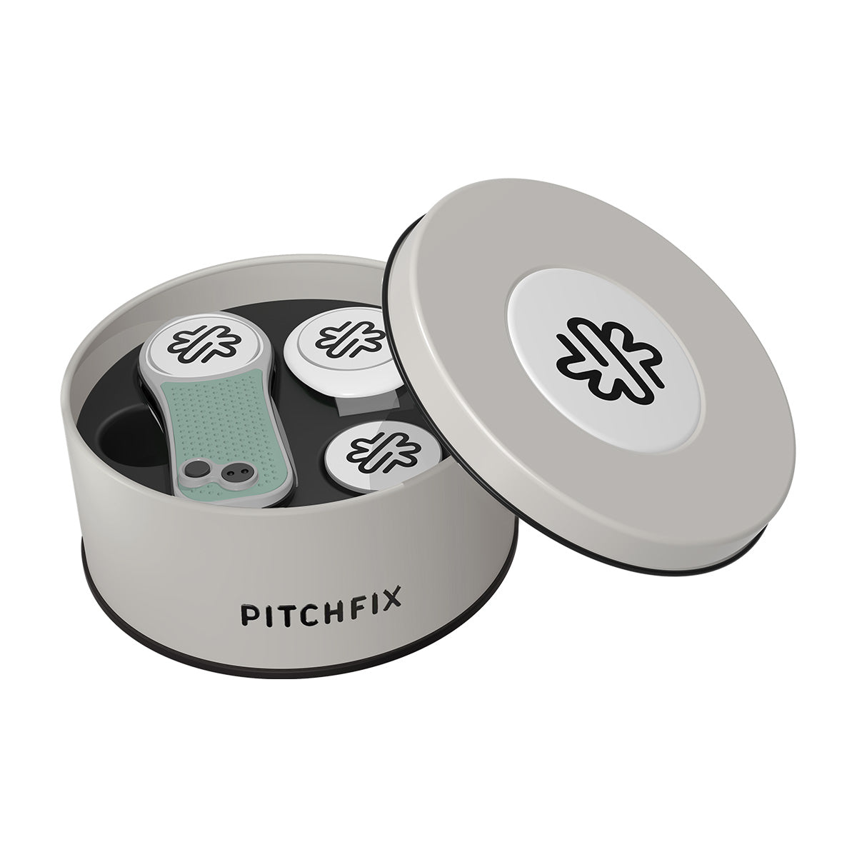Pitchfix Hybrid Divot Tool in Round Tin