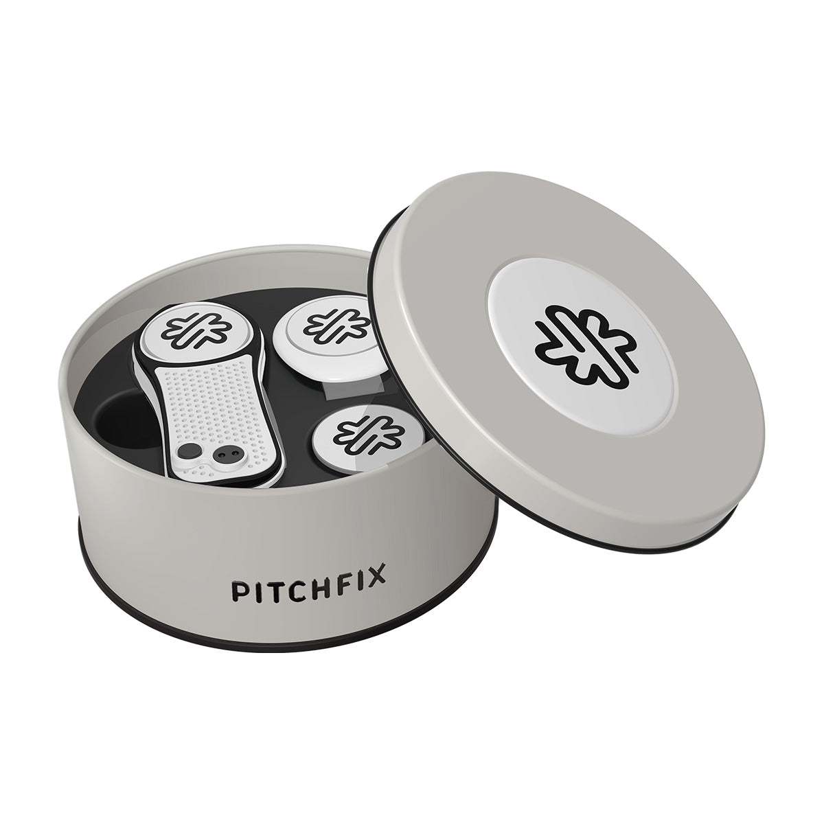 Pitchfix Hybrid Divot Tool in Round Tin