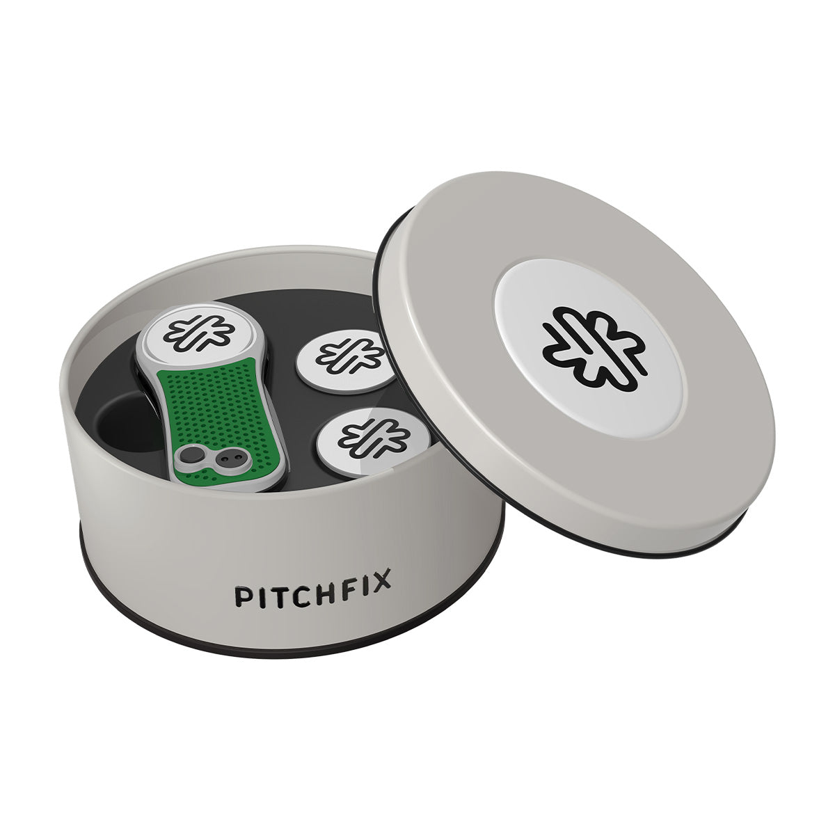 Pitchfix Hybrid Divot Tool in Round Tin