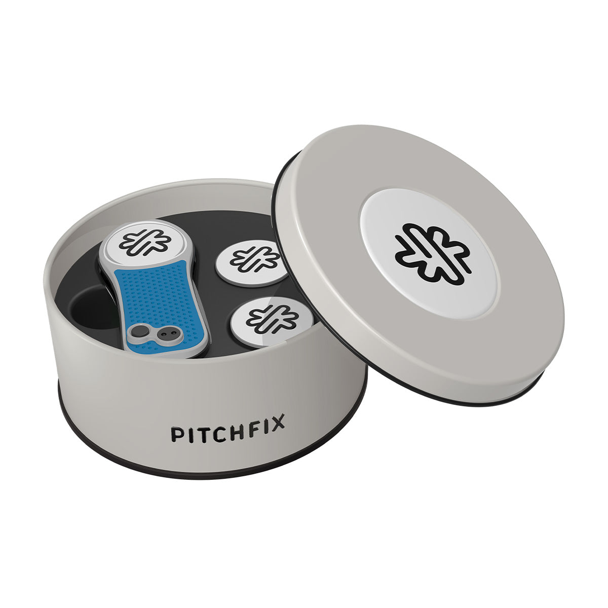 Pitchfix Hybrid Divot Tool in Round Tin