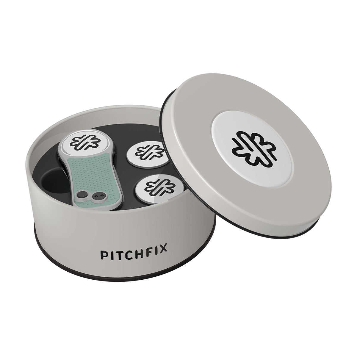 Pitchfix Hybrid Divot Tool in Round Tin