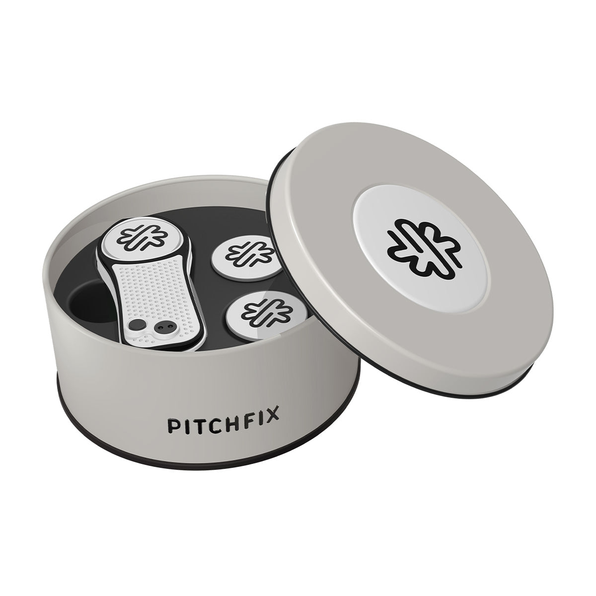 Pitchfix Hybrid Divot Tool in Round Tin