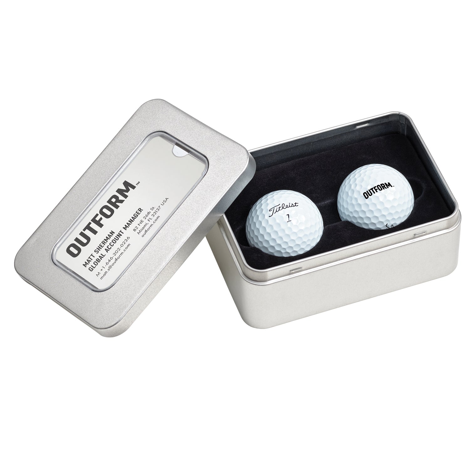 Titleist Pro V1 2-Ball Business Card Tin