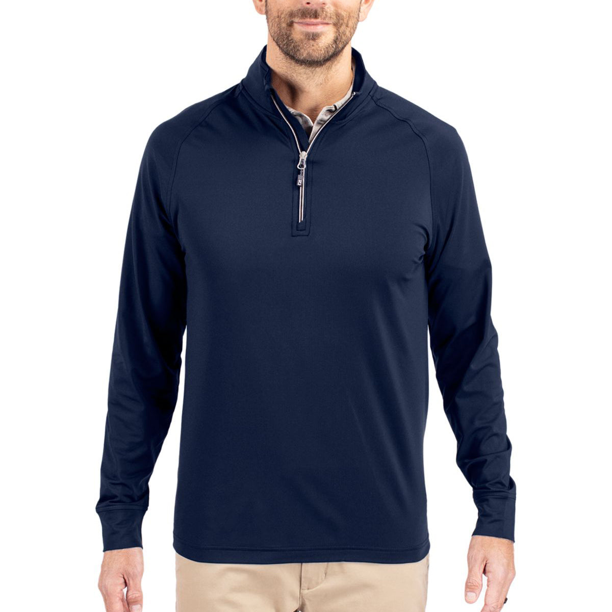 Cutter & Buck Adapt Recycled Soft Knit Stretch Mens Quarter Zip Pullover