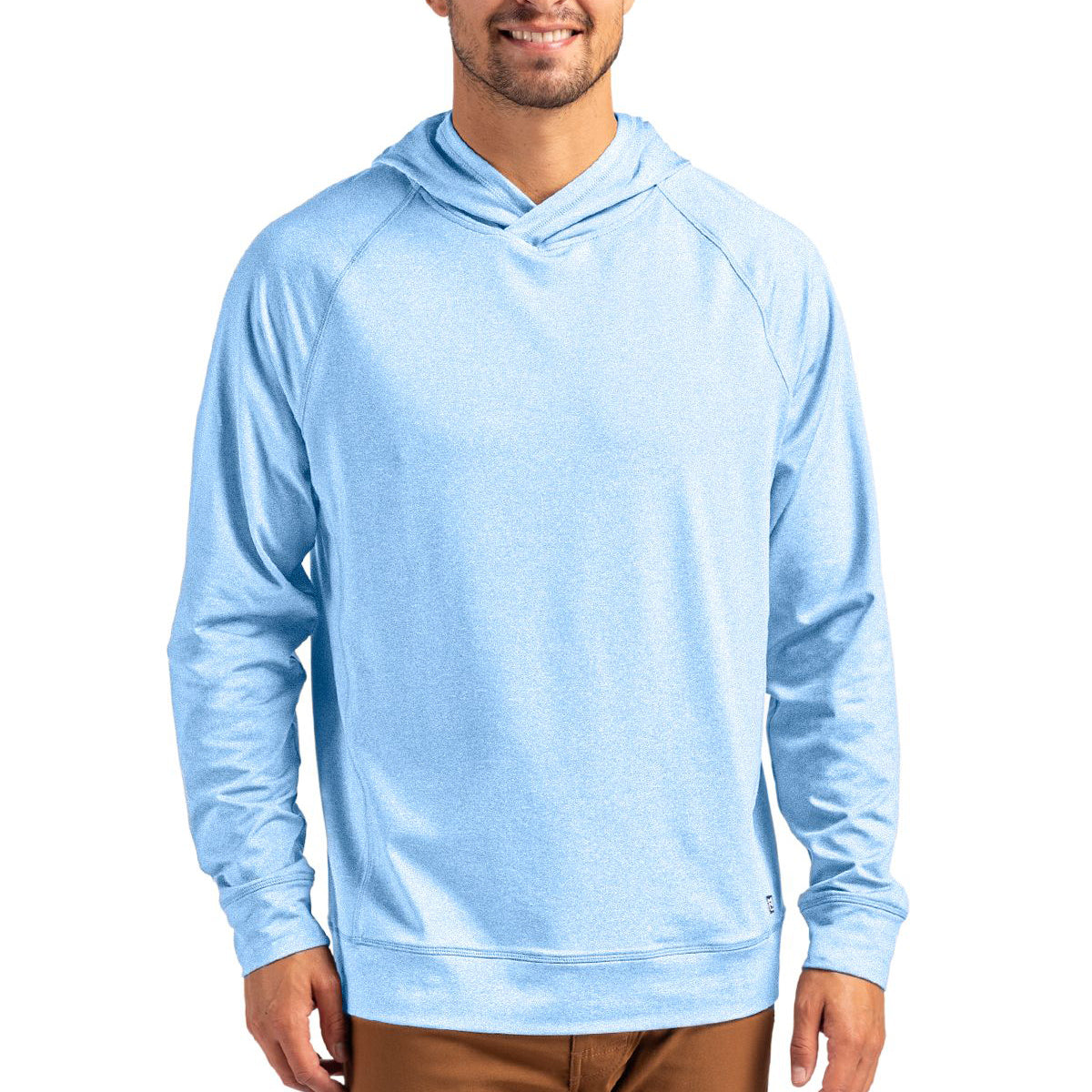 Cutter & Buck Men's Adapt Recycled Soft Knit Stretch Heathered Hooded Pullover