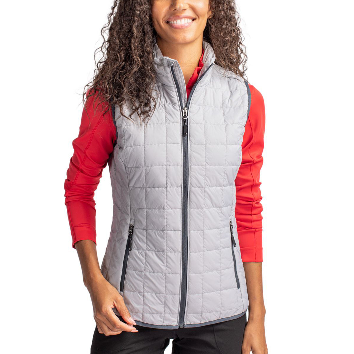 Cutter & Buck Women's Rainier Recycled Insulated Puffer Full Zip Vest