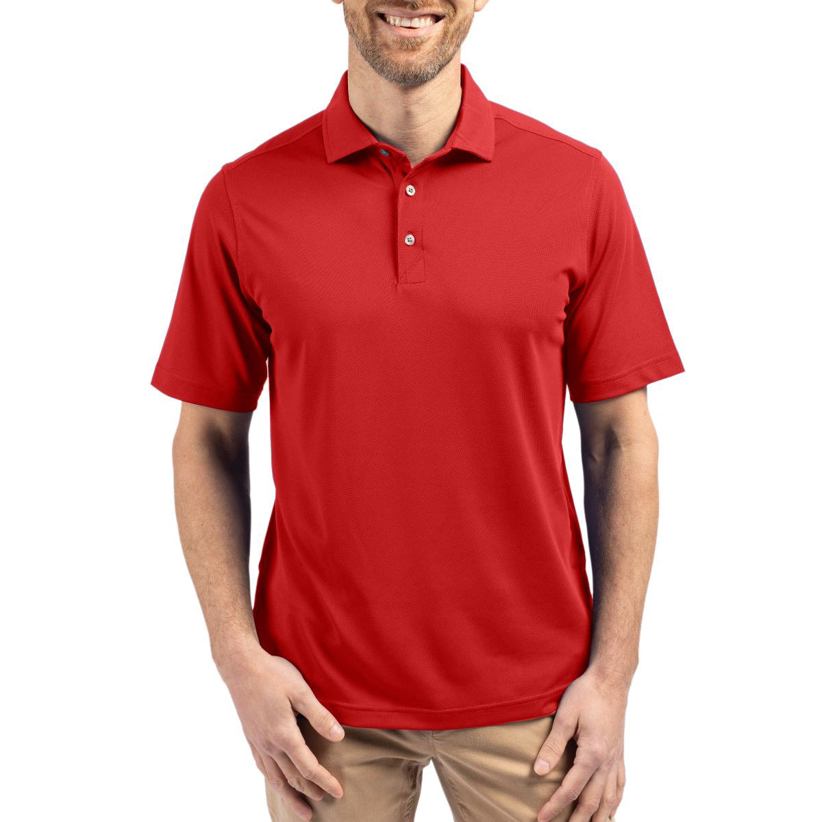 Cutter & Buck Men's Virtue Recycled Featherlight Pique Polo