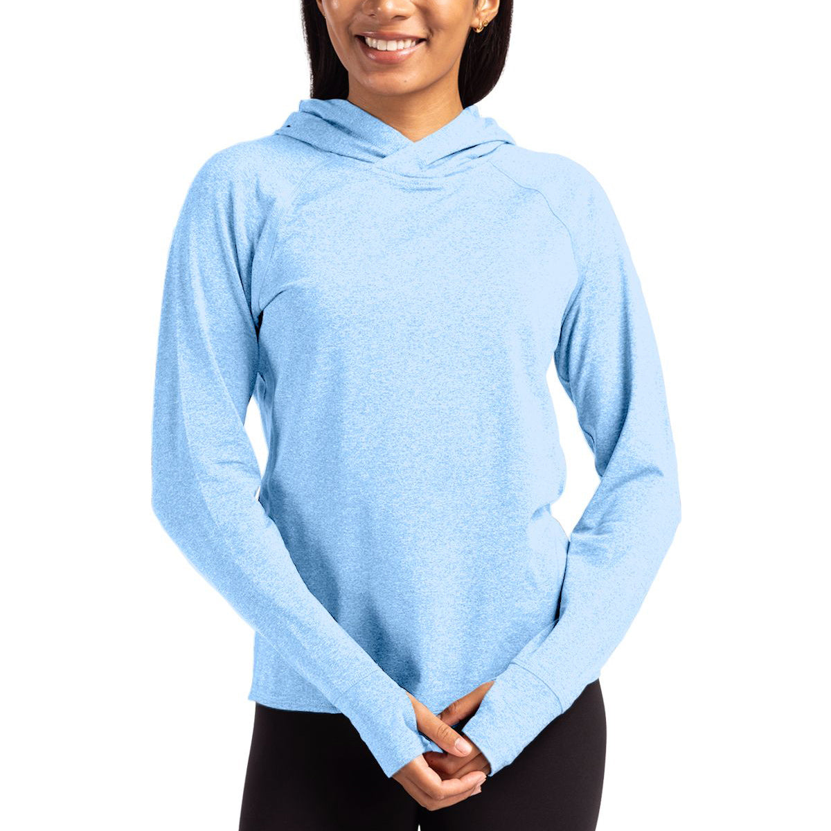 Cutter & Buck Women's Adapt Recycled Soft Knit Stretch Hooded Pullover