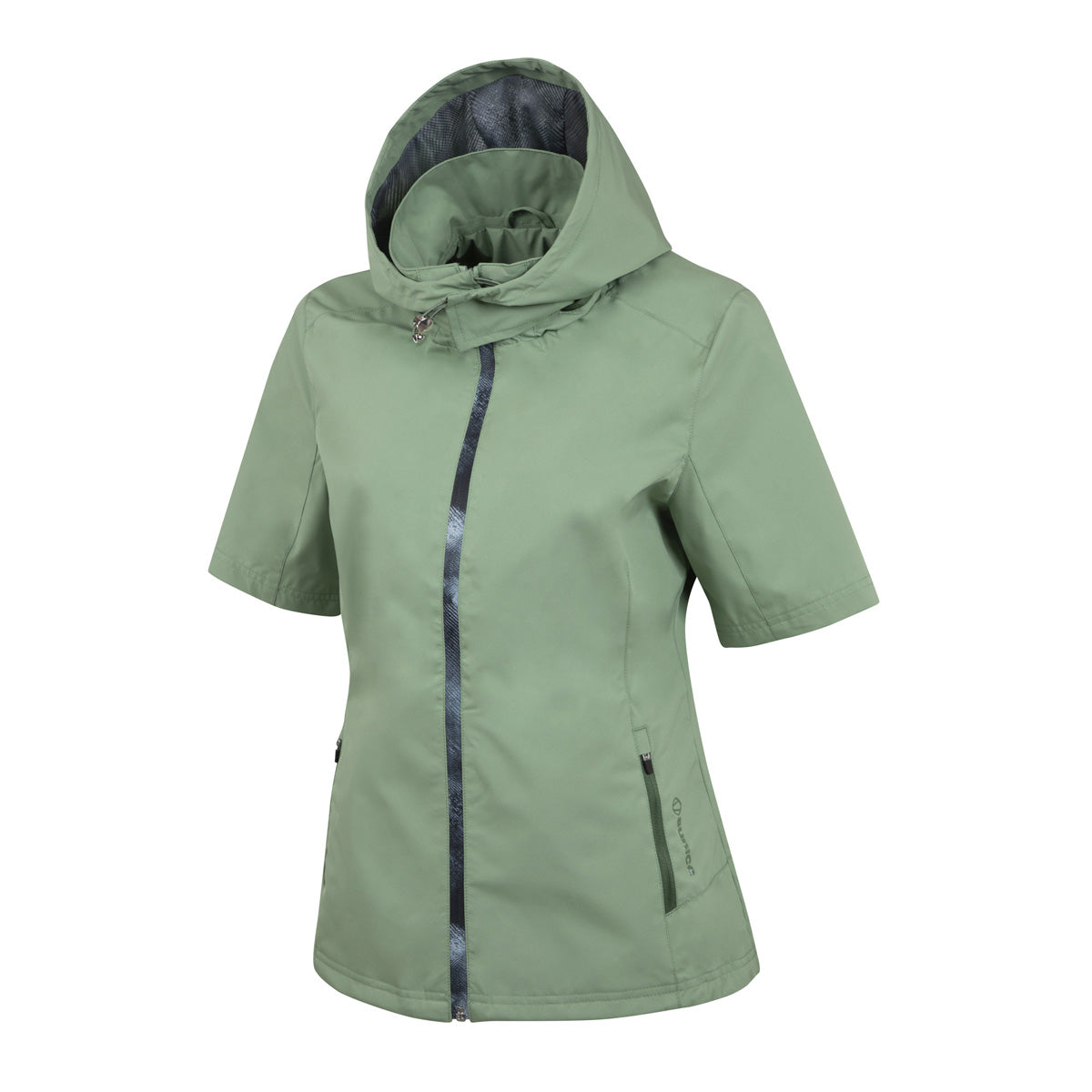 Sunice Women's WxTech Weatherproof Short Sleeve Jacket with Packable Hood (Amber)