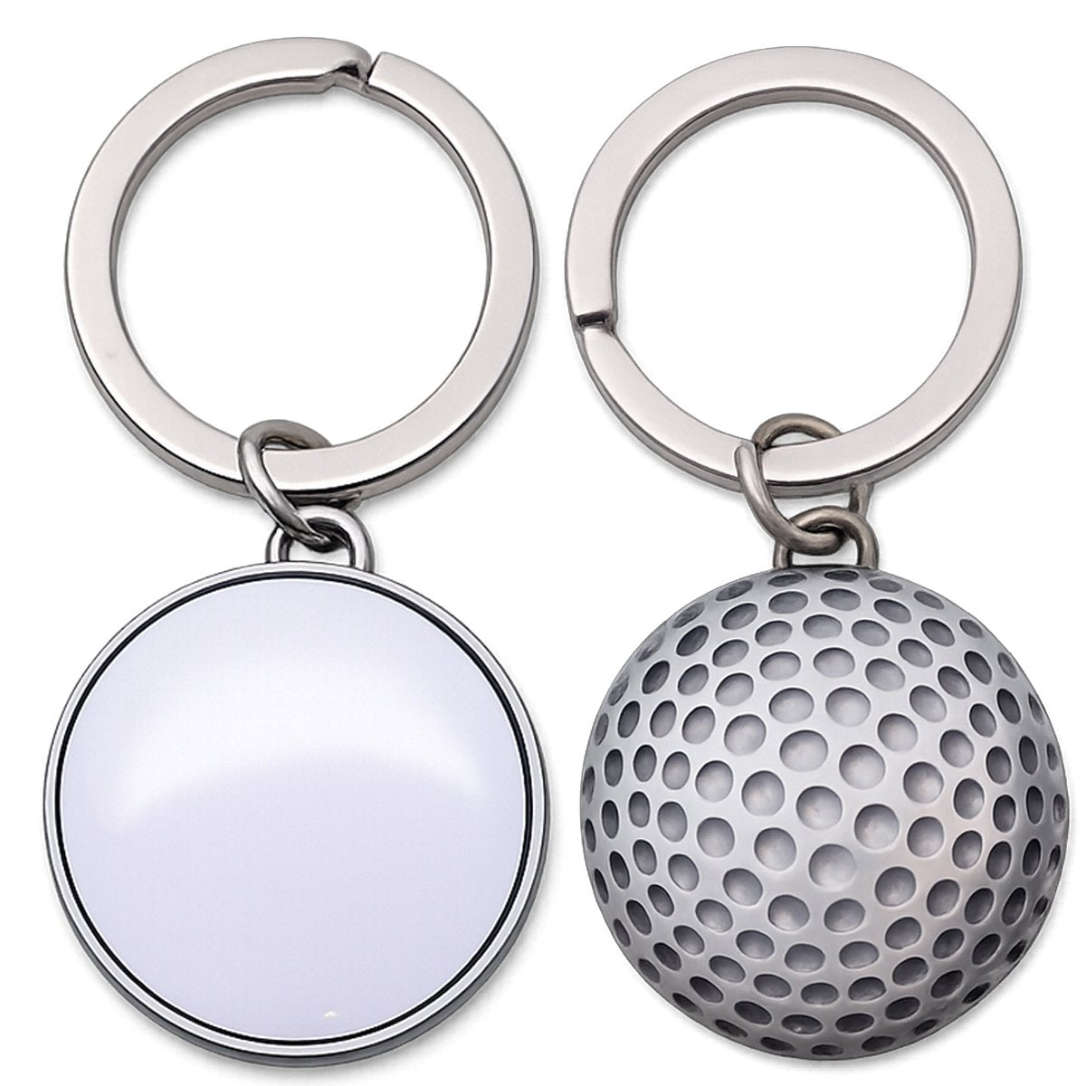 Metal Golf Ball Keychain