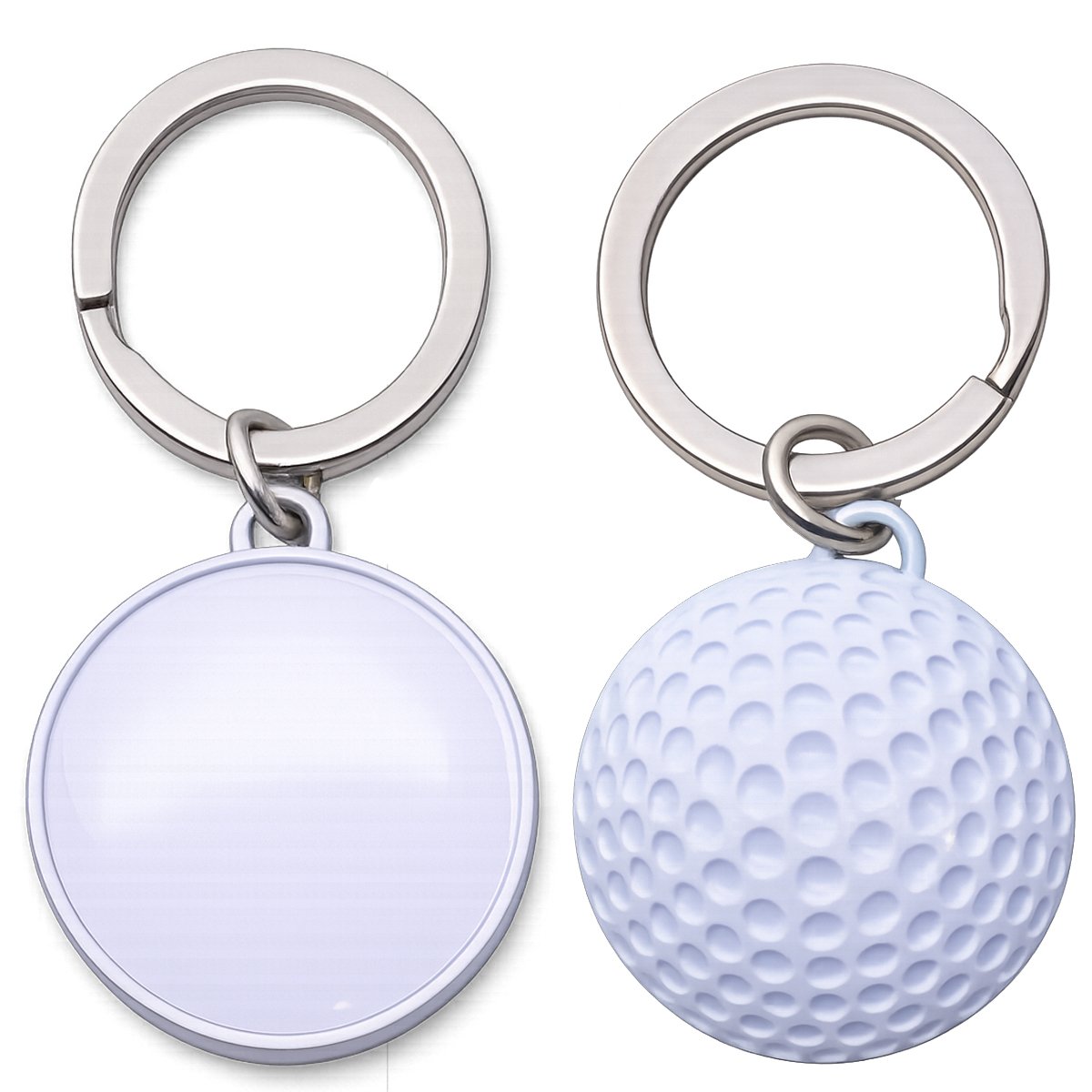 Metal Golf Ball Keychain