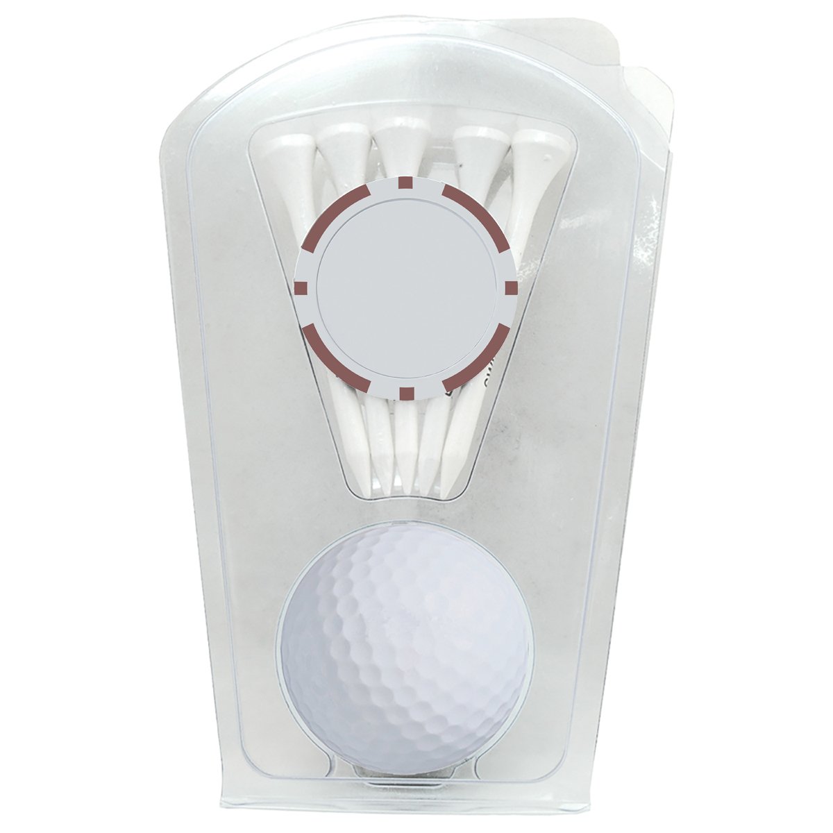 1-Ball Clamshell with Tees and Poker Chip