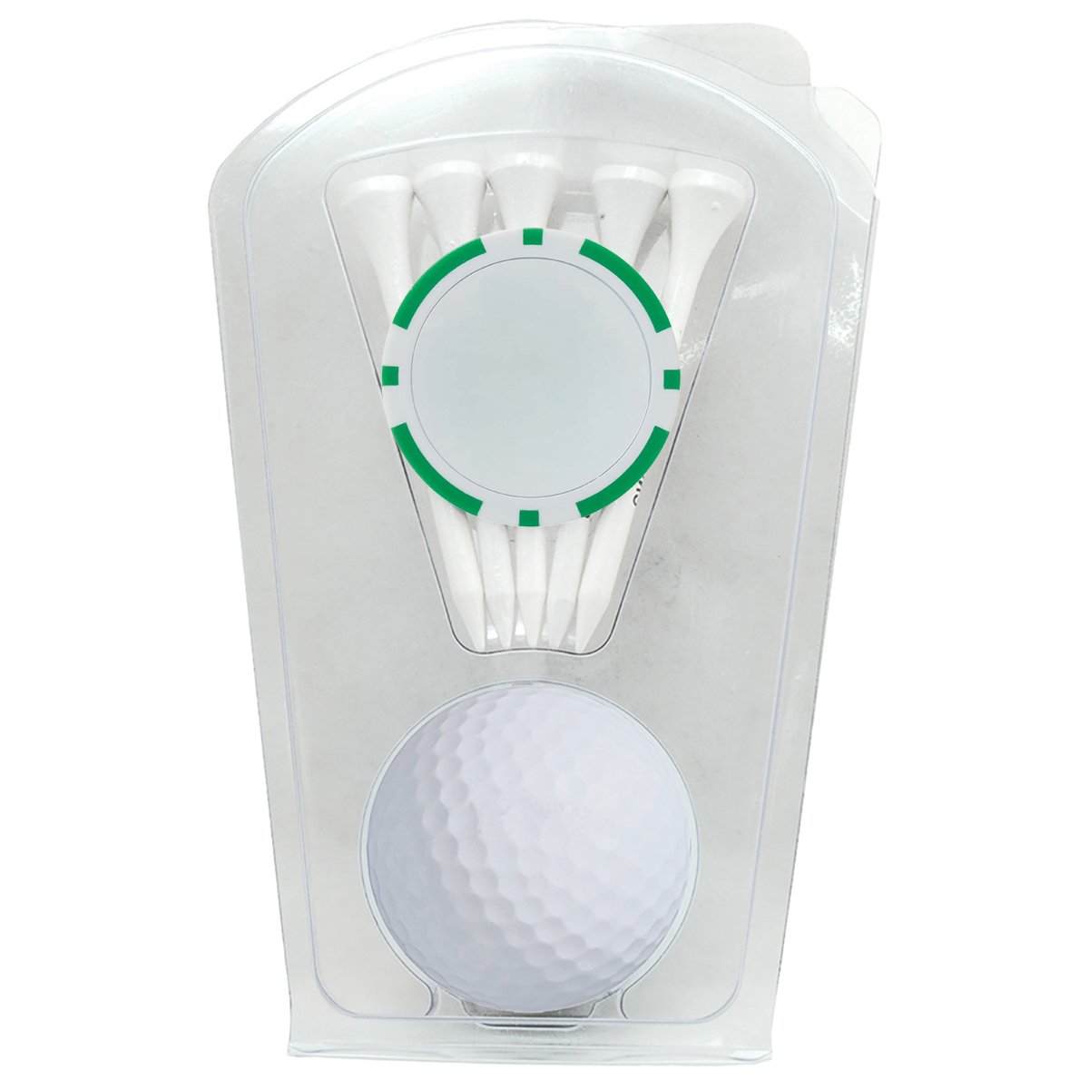 1-Ball Clamshell with Tees and Poker Chip