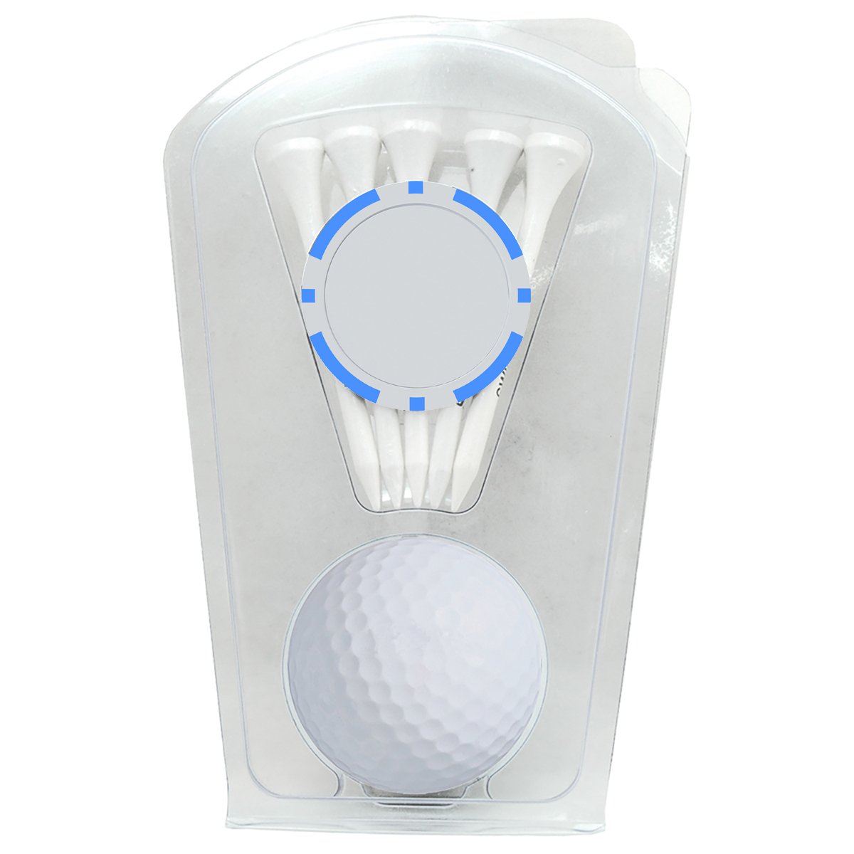 1-Ball Clamshell with Tees and Poker Chip