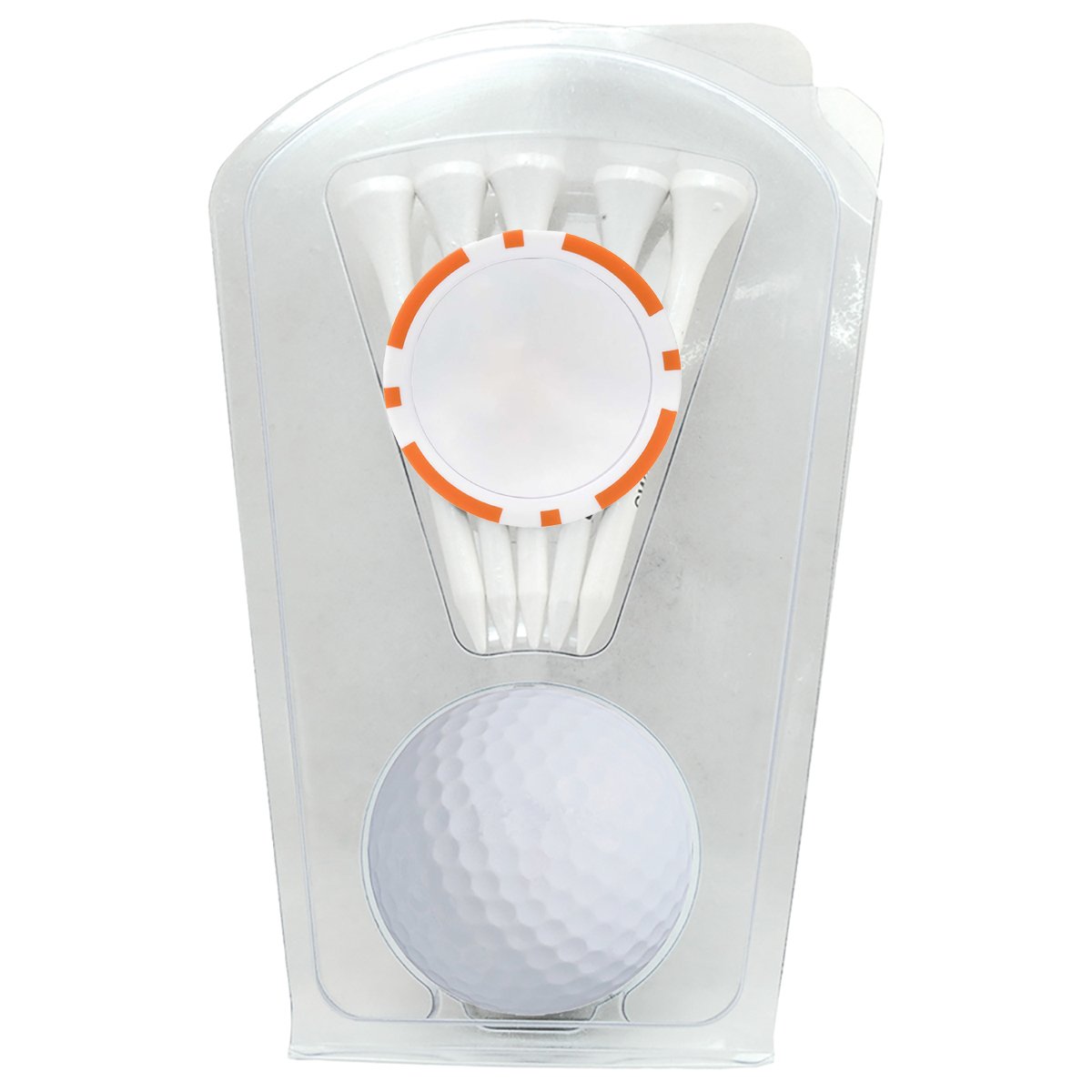 1-Ball Clamshell with Tees and Poker Chip