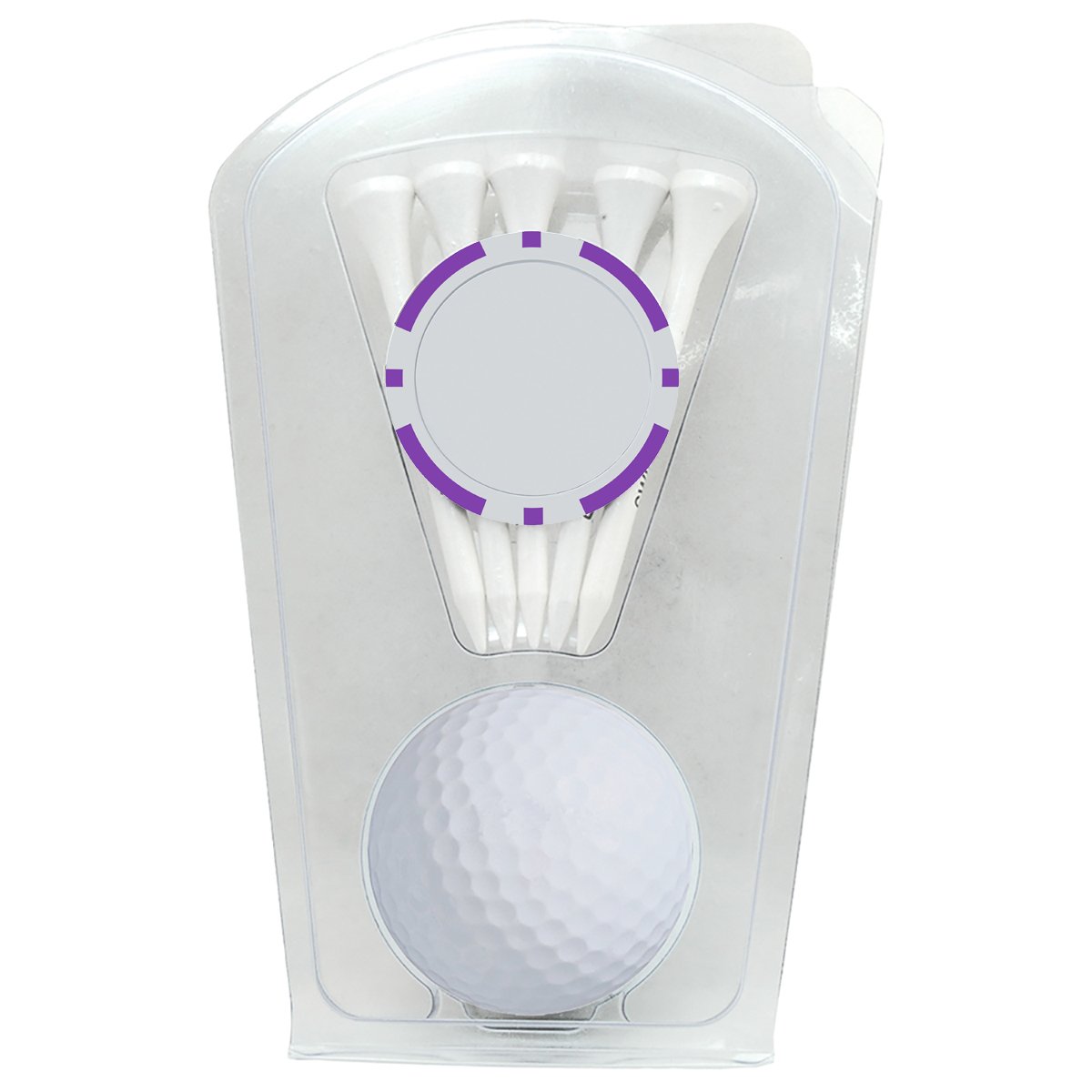 1-Ball Clamshell with Tees and Poker Chip