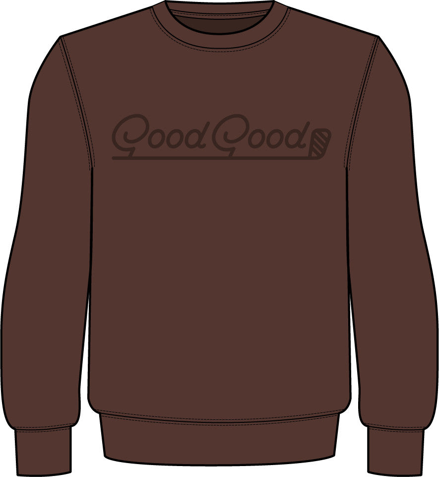 Good Good Men's Walnut Wedge Fleece Crewneck (Prebook 10-01)