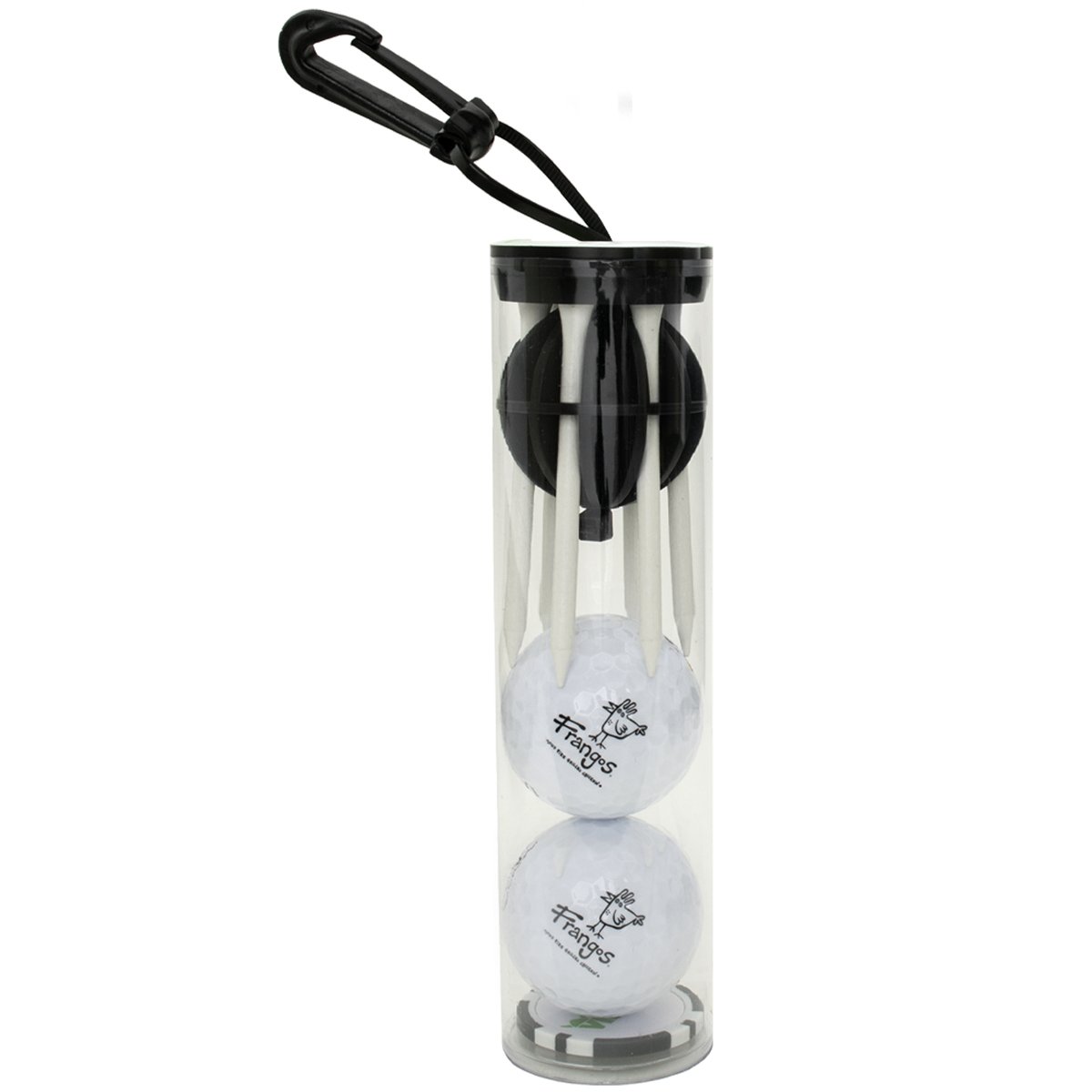 2-Ball Caddy Cap Tee Holder with Poker Chip