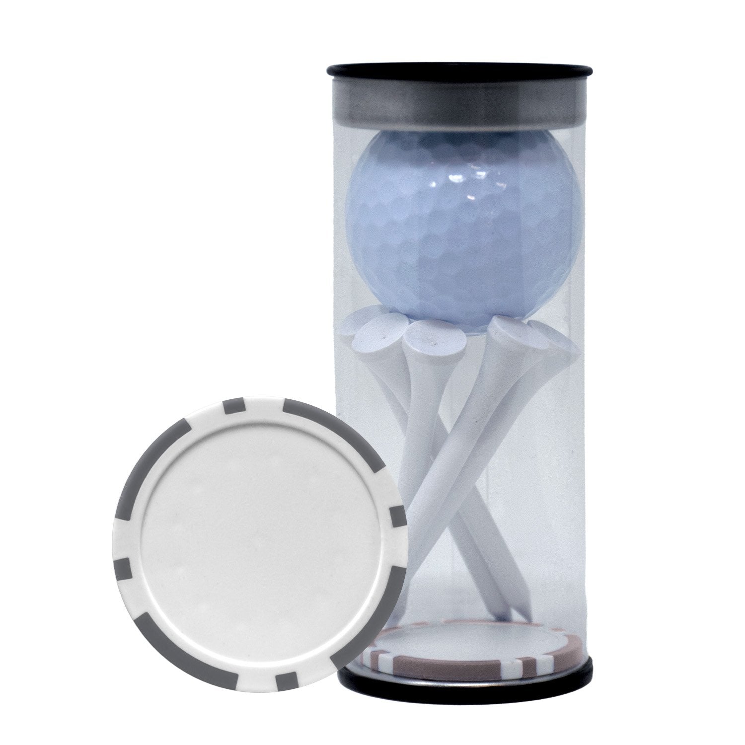 1-Ball Tube with Tees and Poker Chip