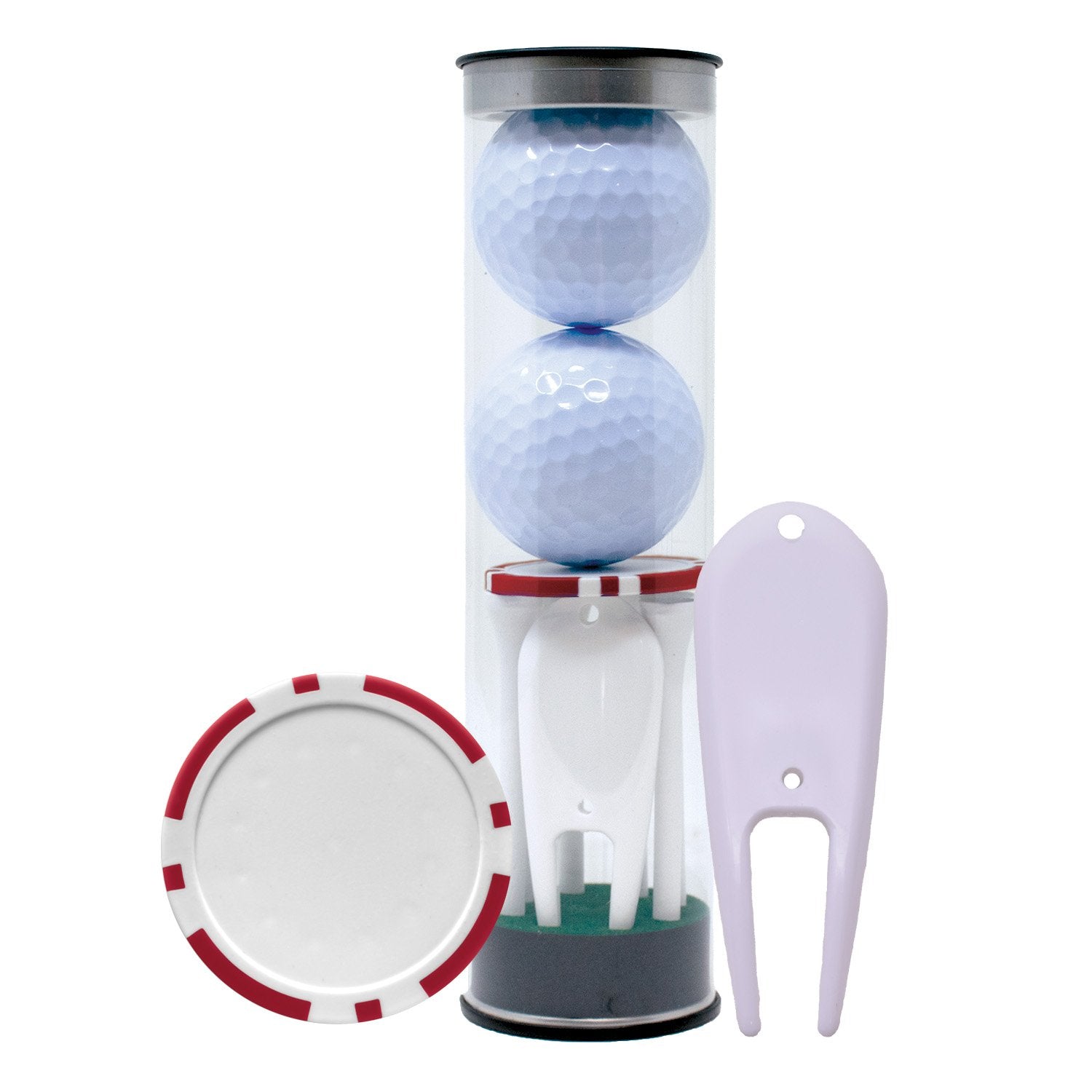 2-Ball Tube with Golf Accessories