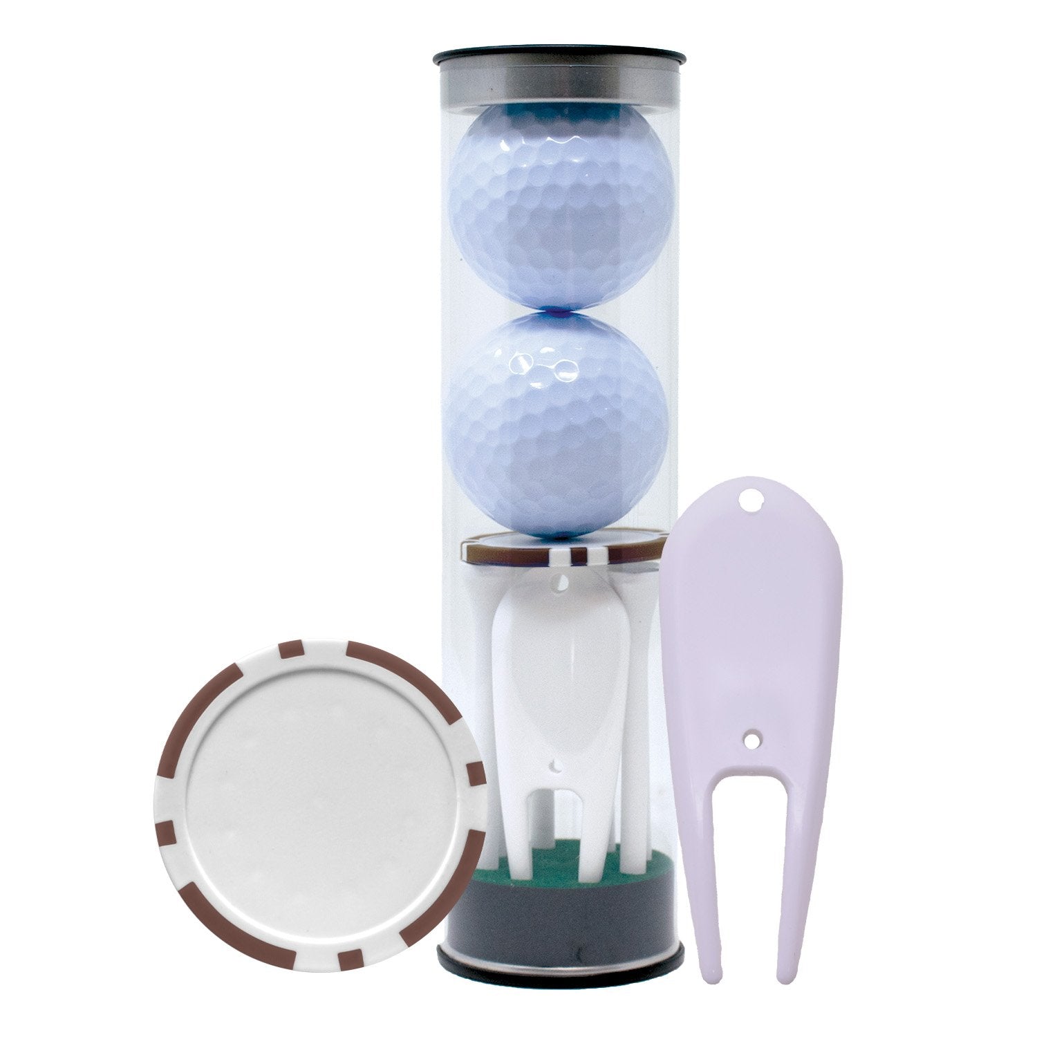 2-Ball Tube with Golf Accessories