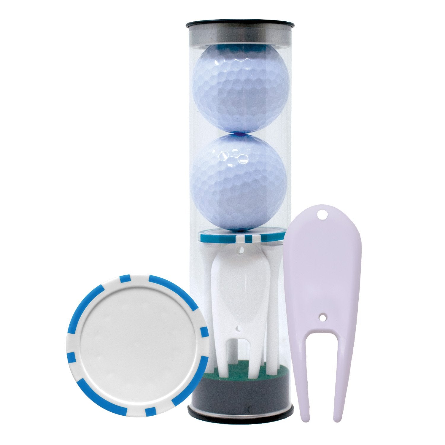 2-Ball Tube with Golf Accessories