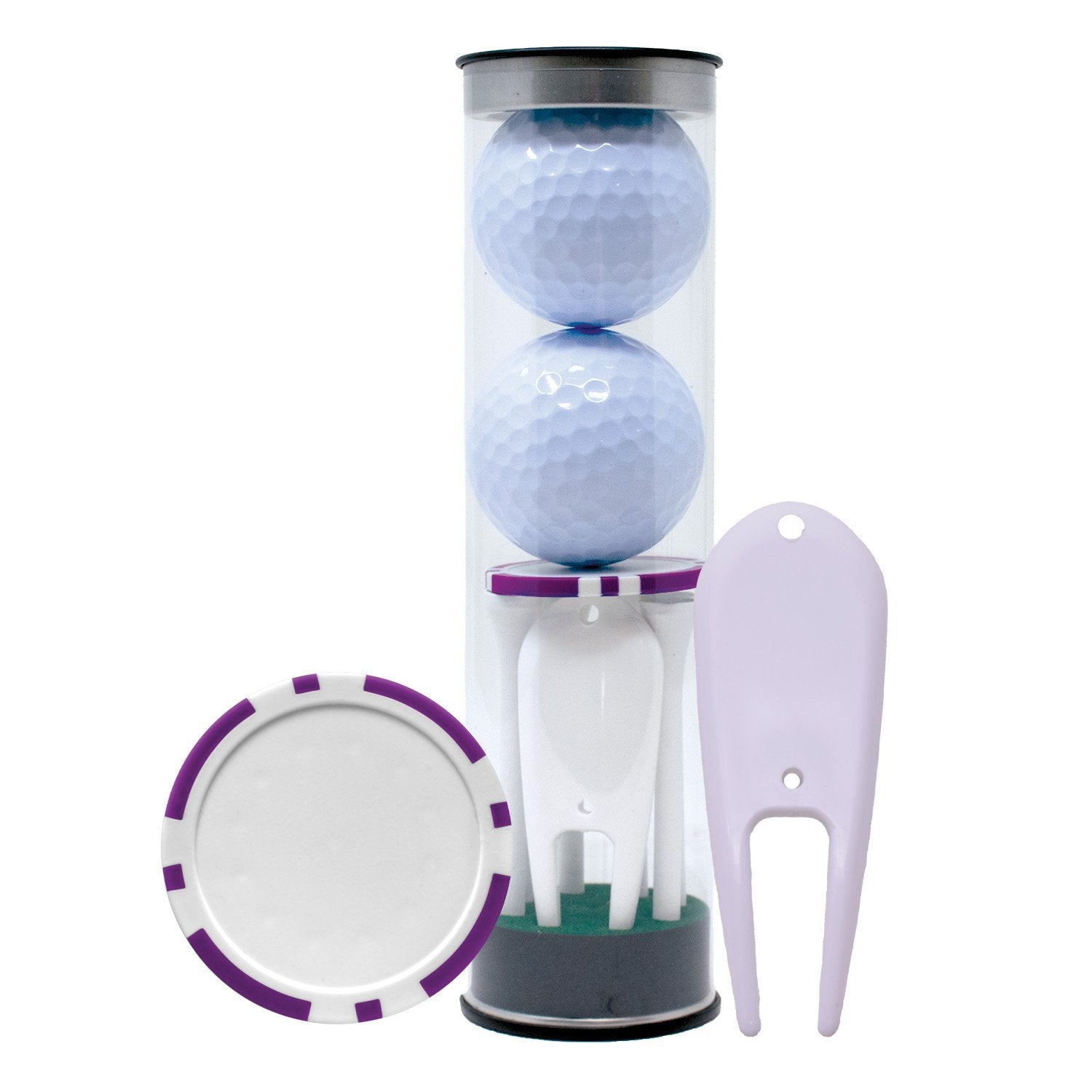2-Ball Tube with Golf Accessories