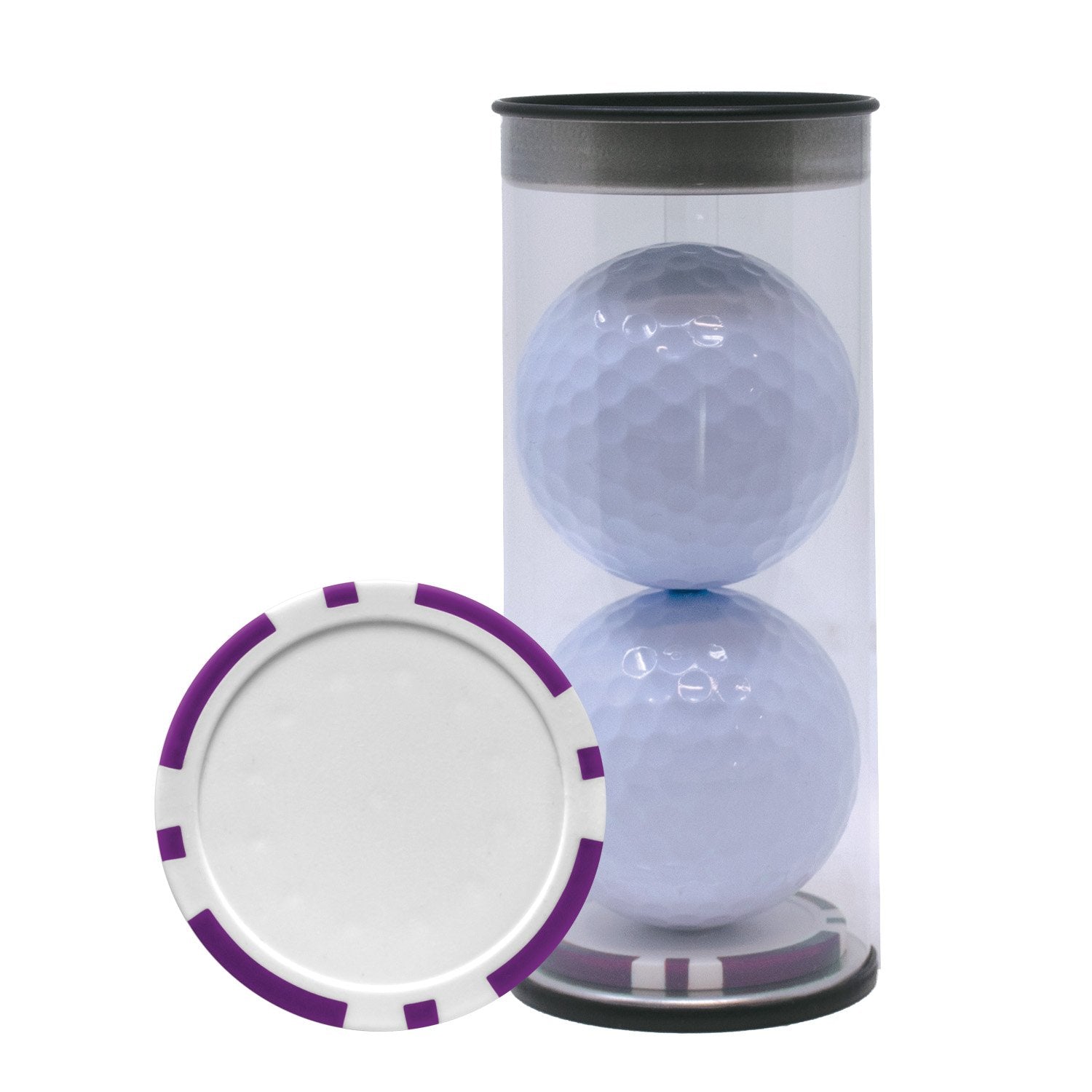 2-Ball Tube with Poker Chip