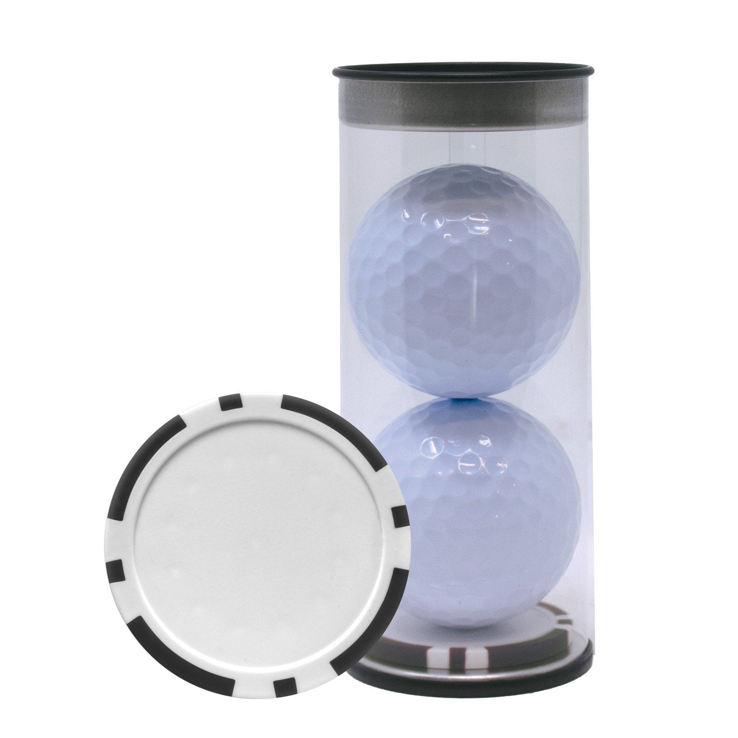 2-Ball Tube with Poker Chip