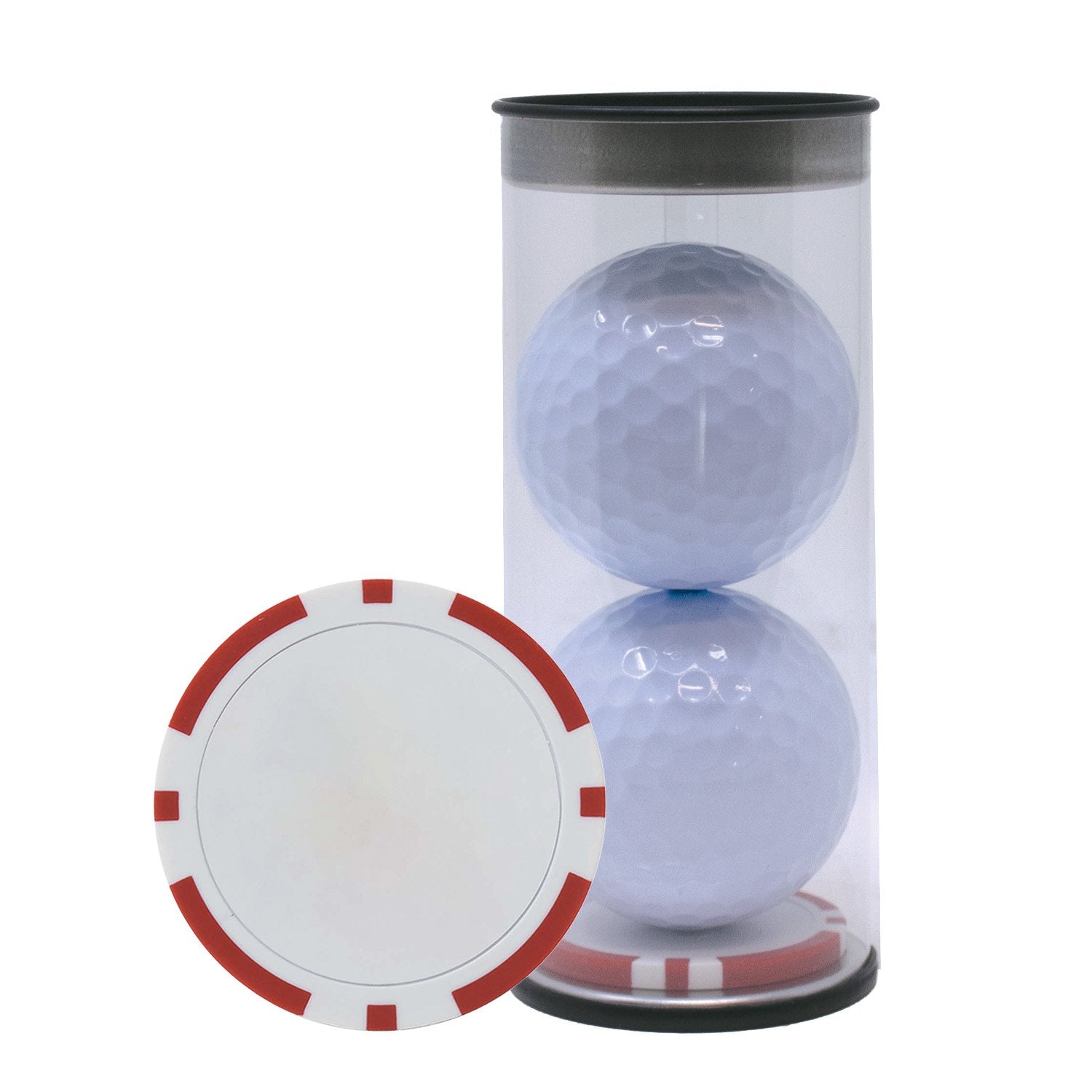 2-Ball Tube with Poker Chip