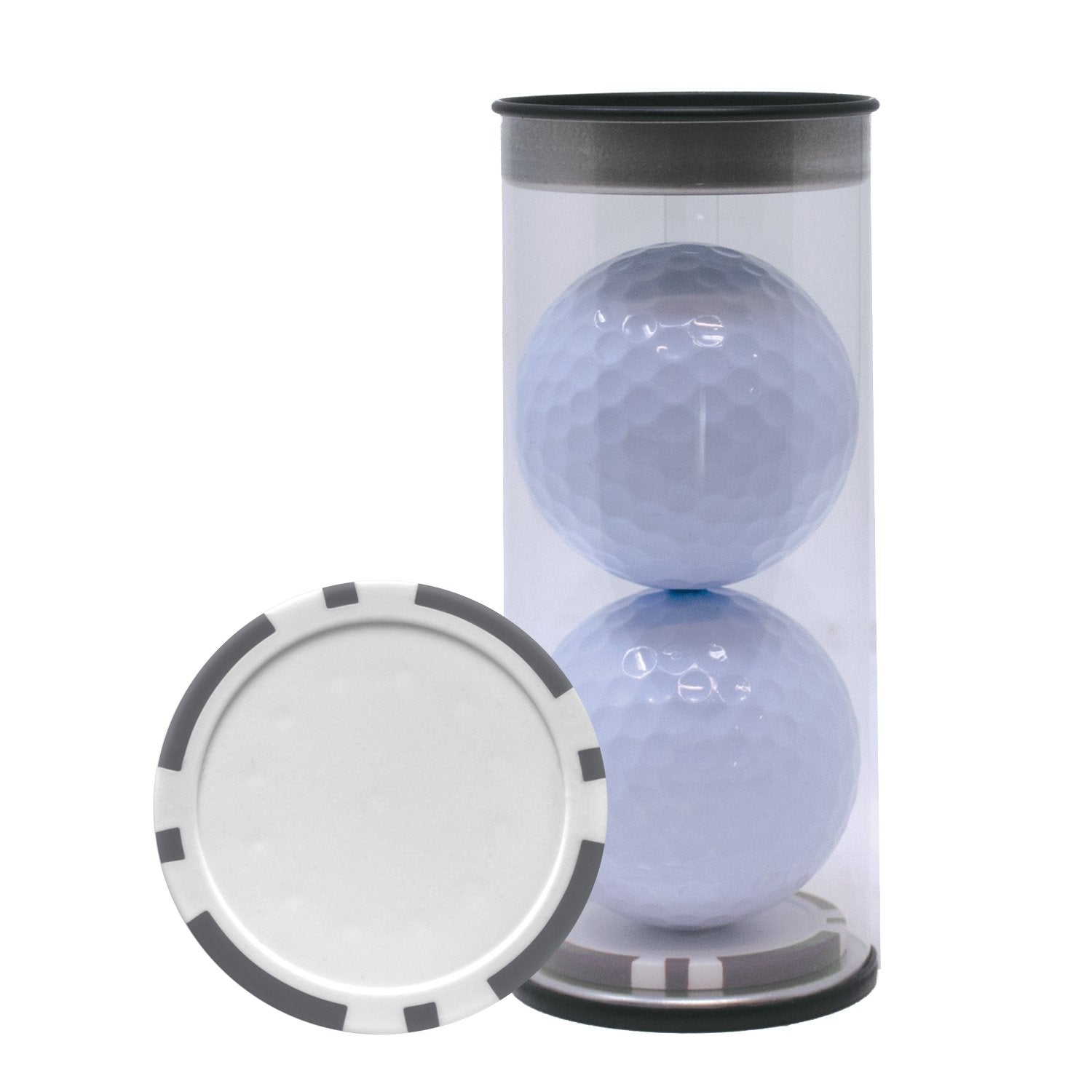 2-Ball Tube with Poker Chip