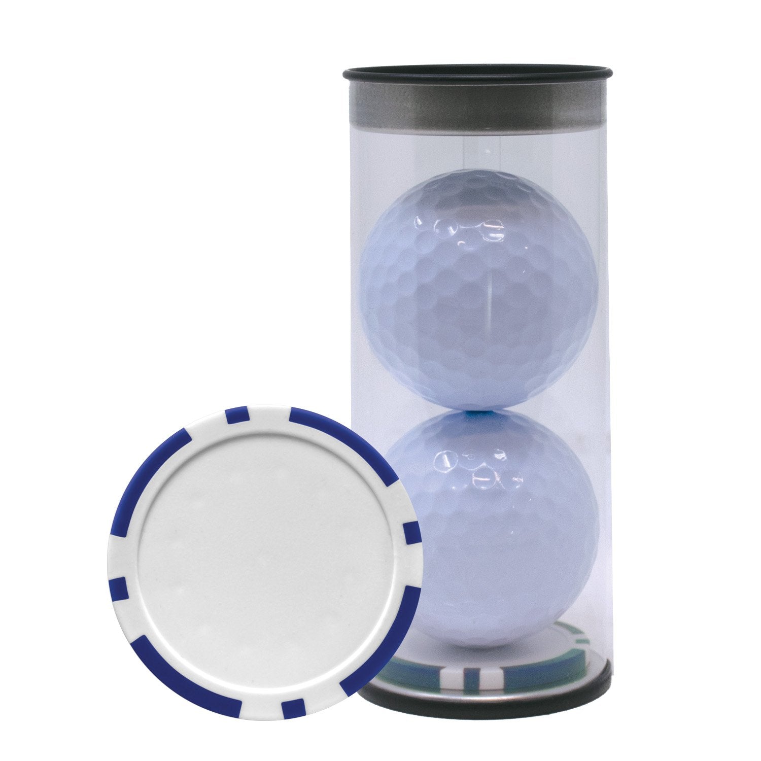 2-Ball Tube with Poker Chip