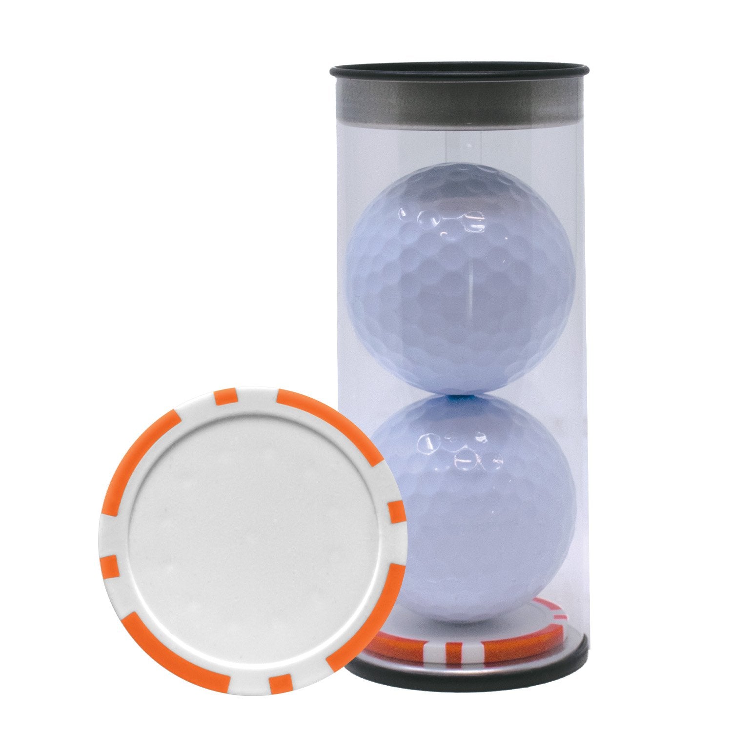 2-Ball Tube with Poker Chip