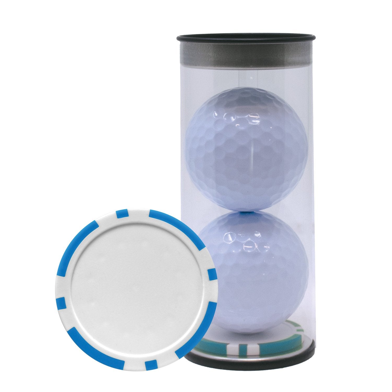 2-Ball Tube with Poker Chip