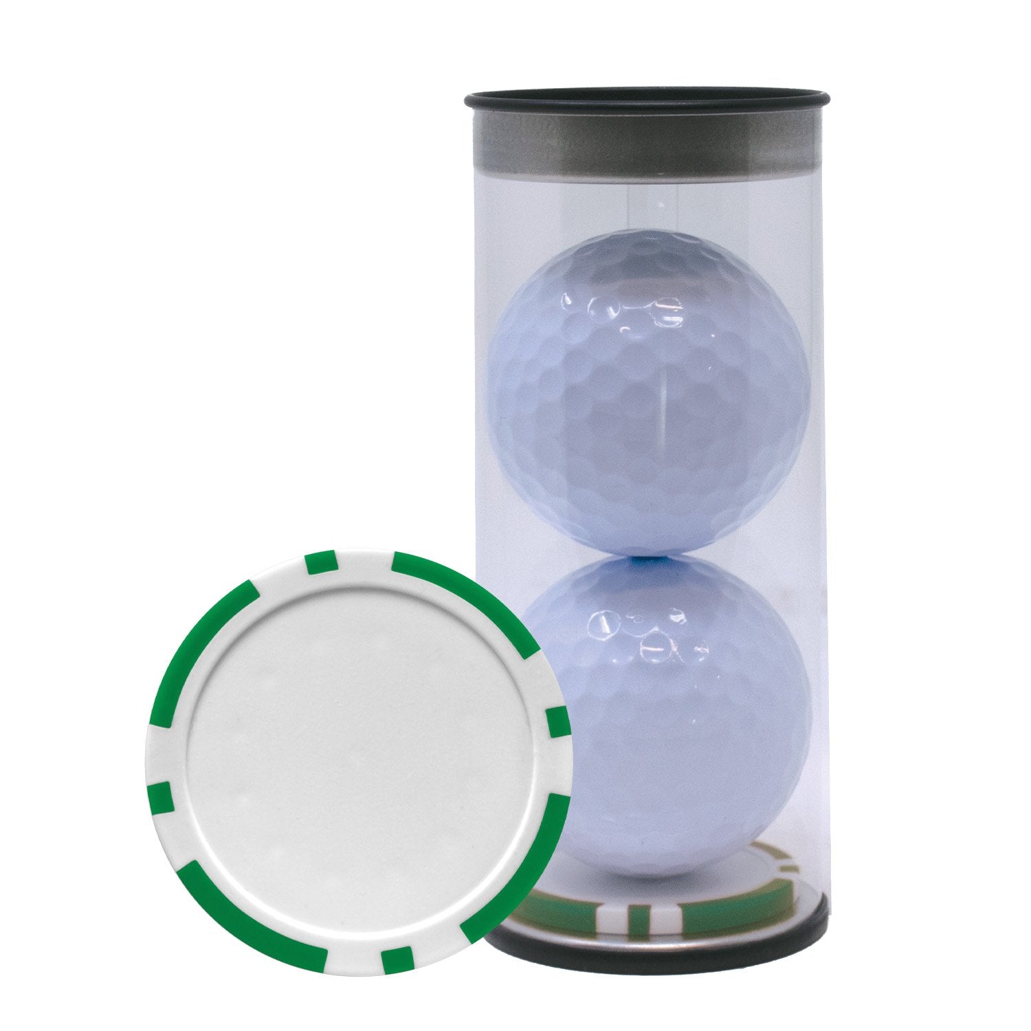 2-Ball Tube with Poker Chip