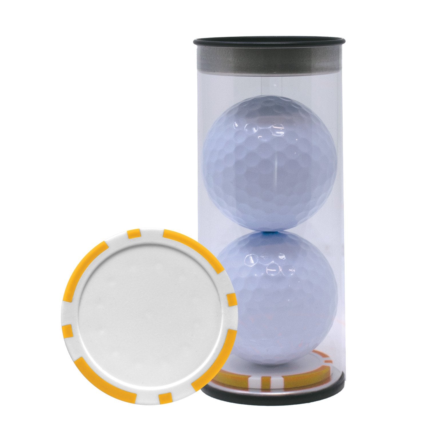 2-Ball Tube with Poker Chip