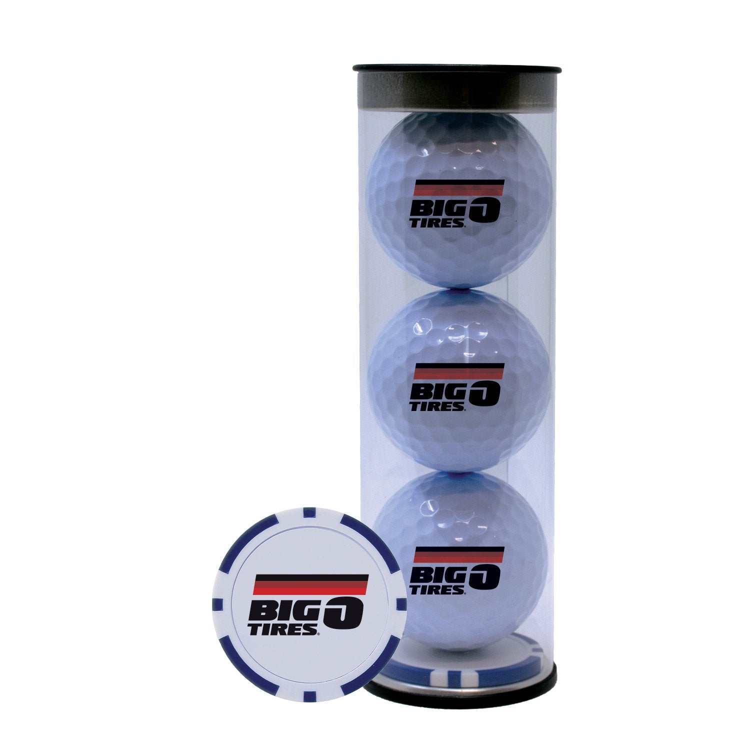3-Ball Tube with Poker Chip