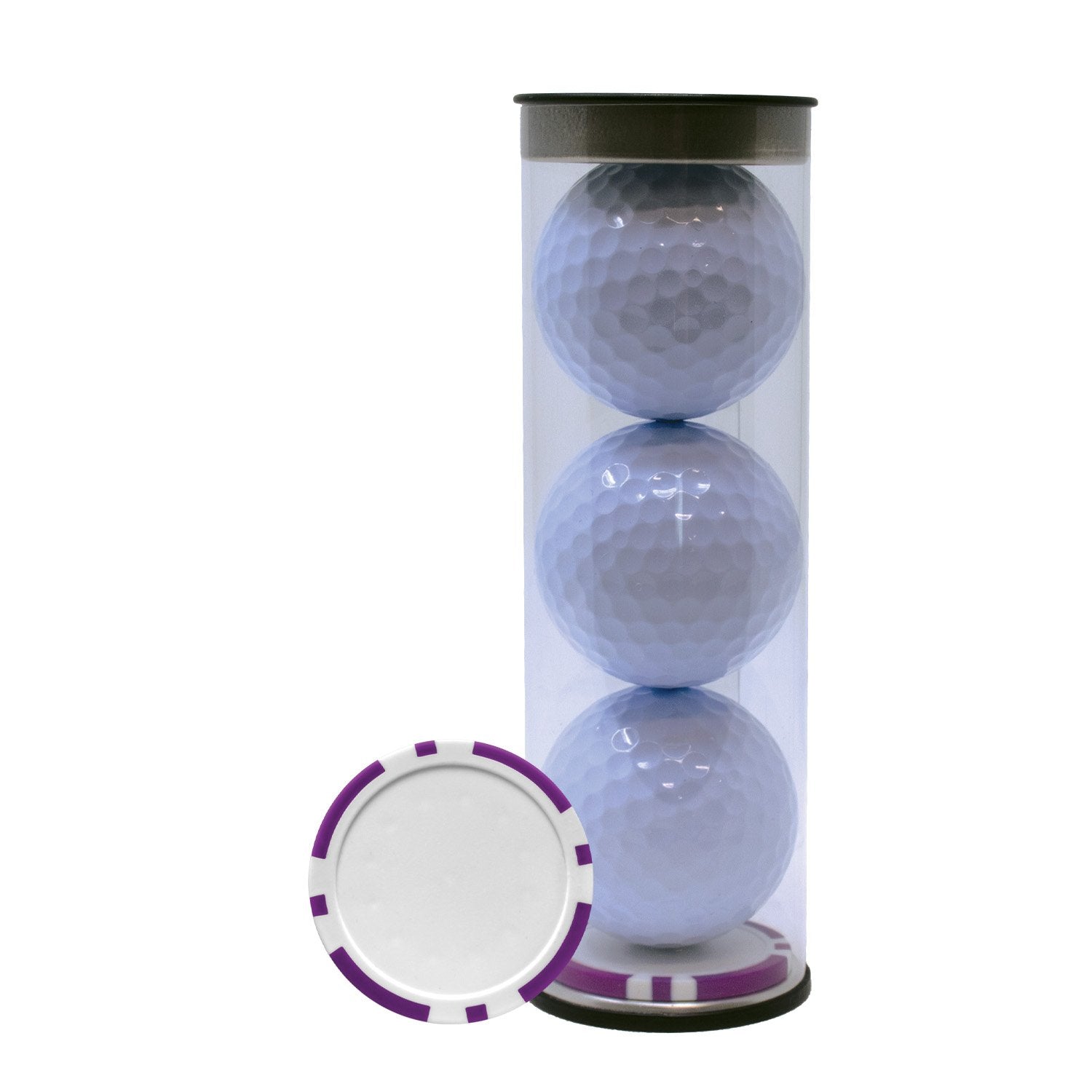 3-Ball Tube with Poker Chip