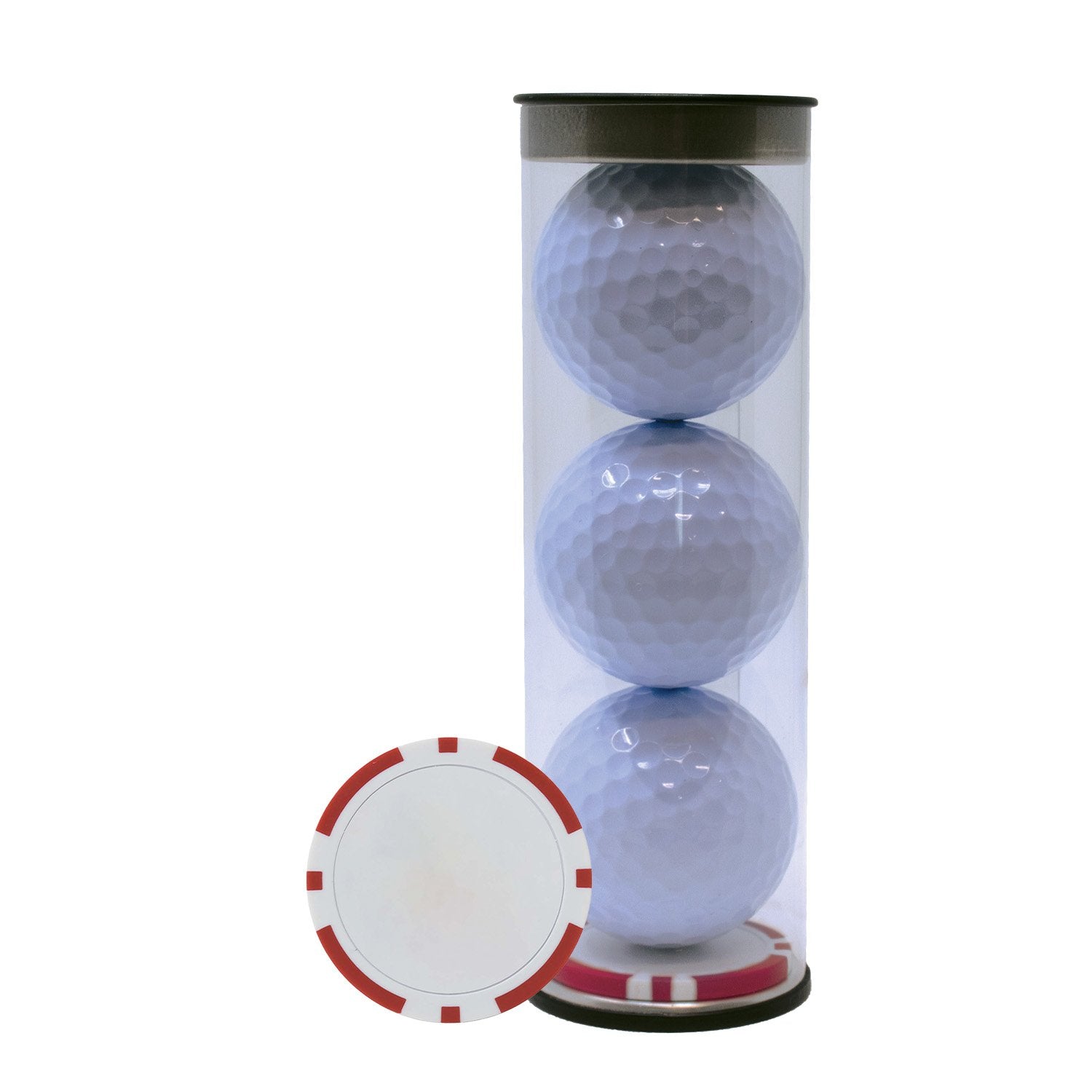 3-Ball Tube with Poker Chip