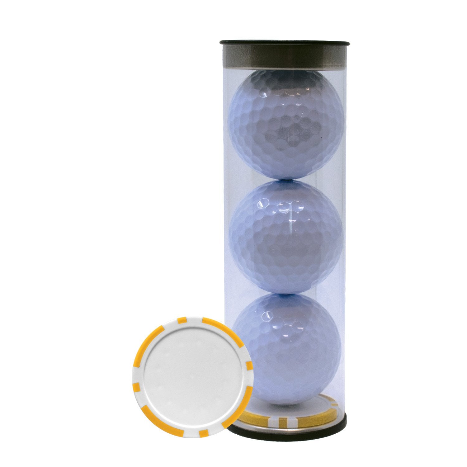 3-Ball Tube with Poker Chip