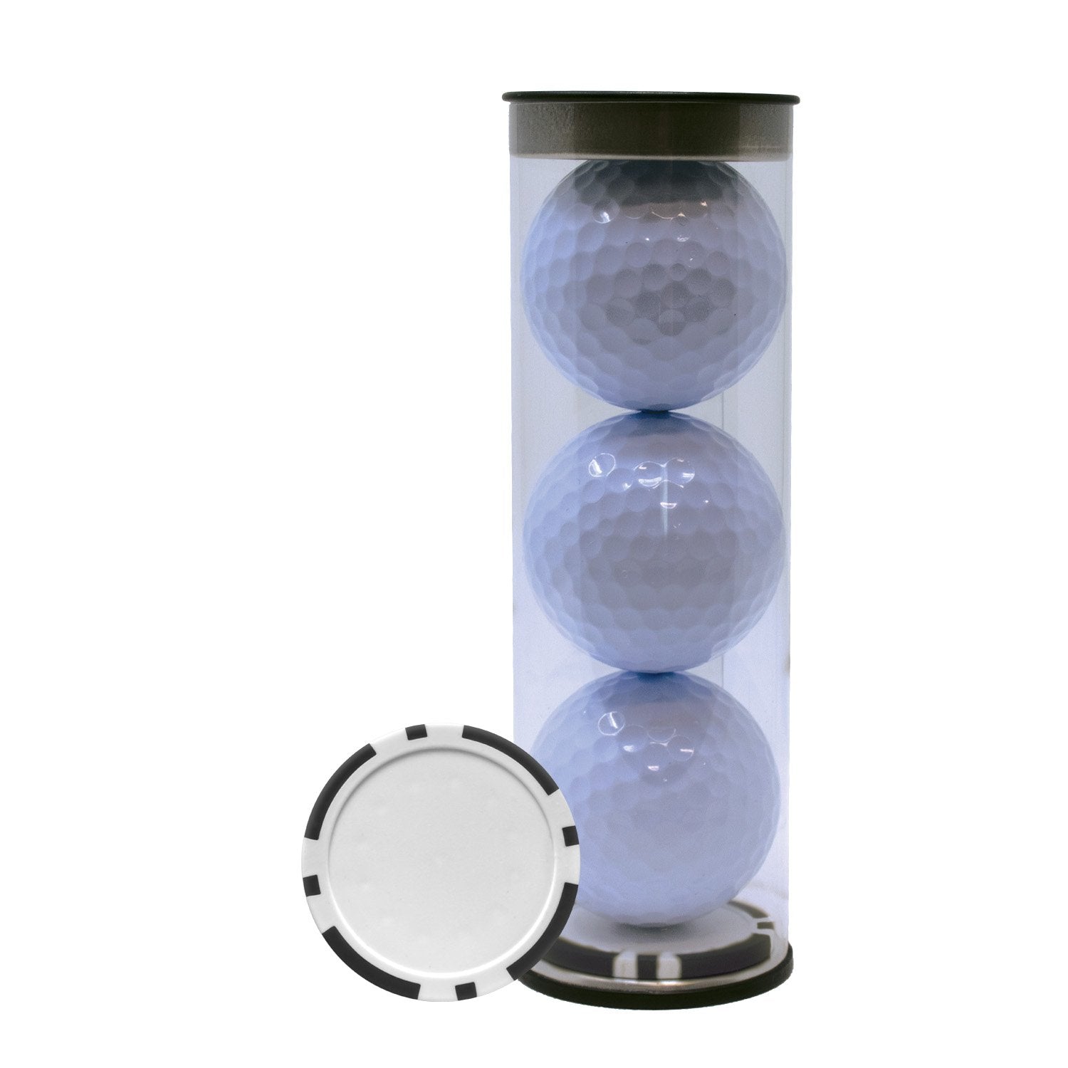 3-Ball Tube with Poker Chip