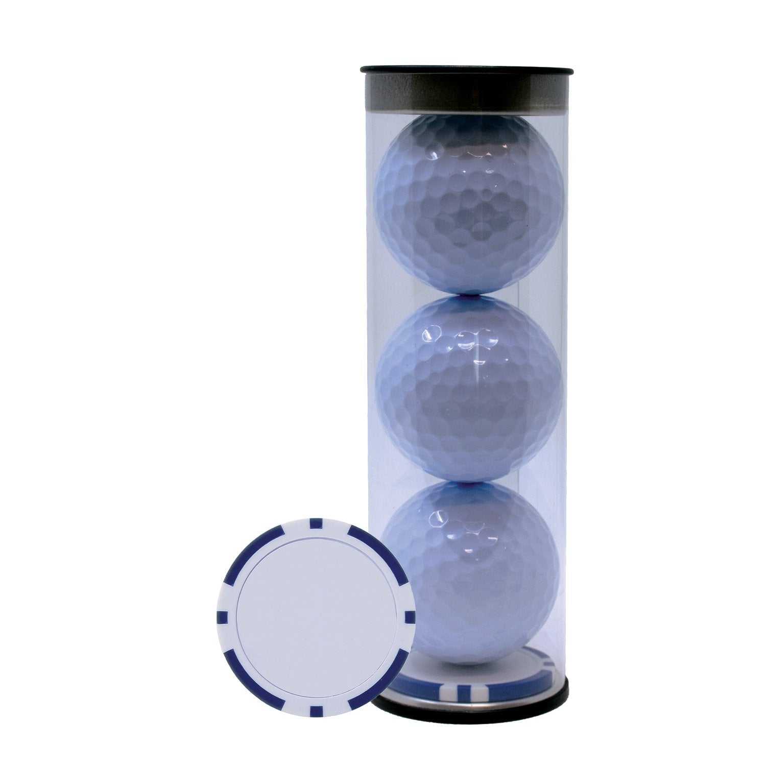 3-Ball Tube with Poker Chip
