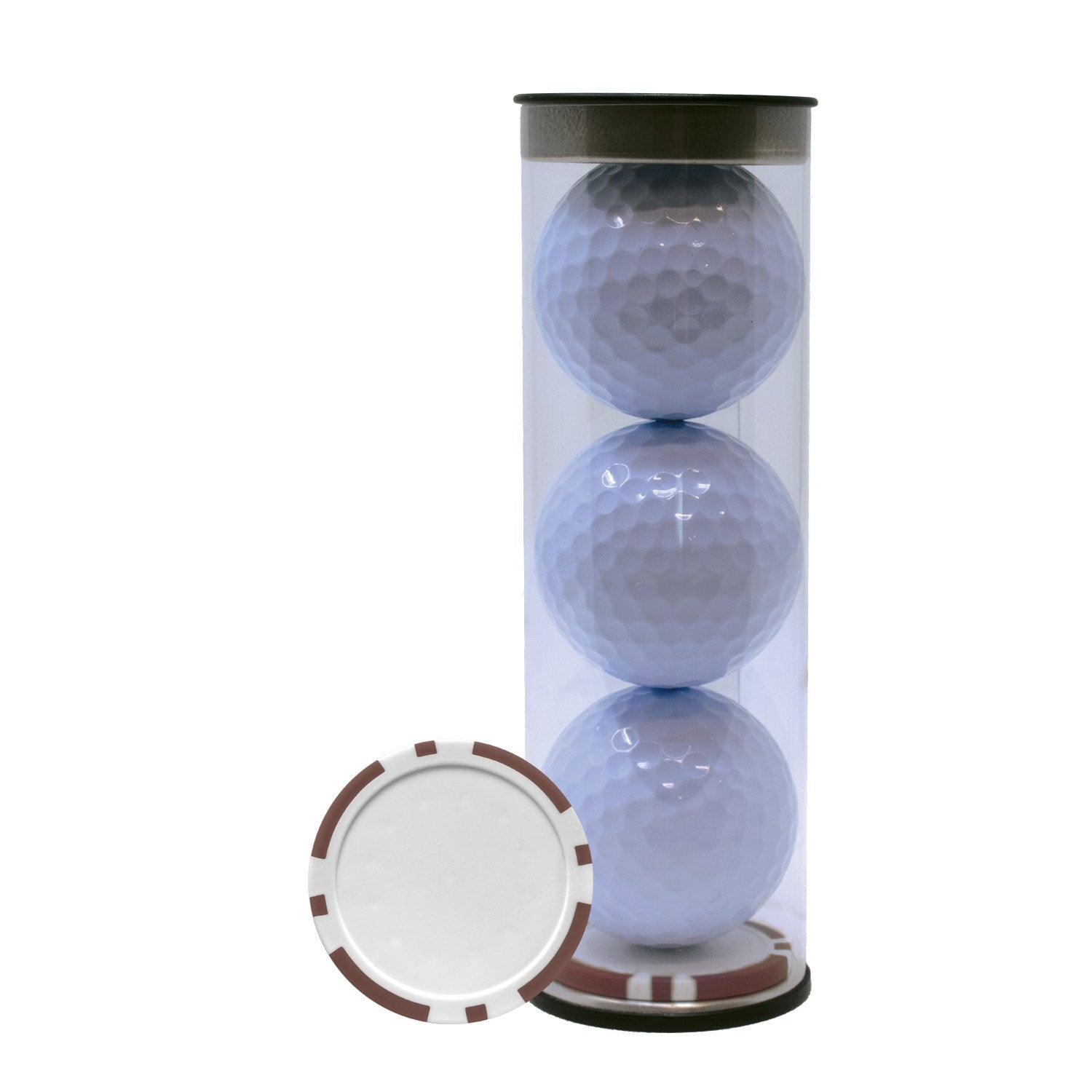 3-Ball Tube with Poker Chip