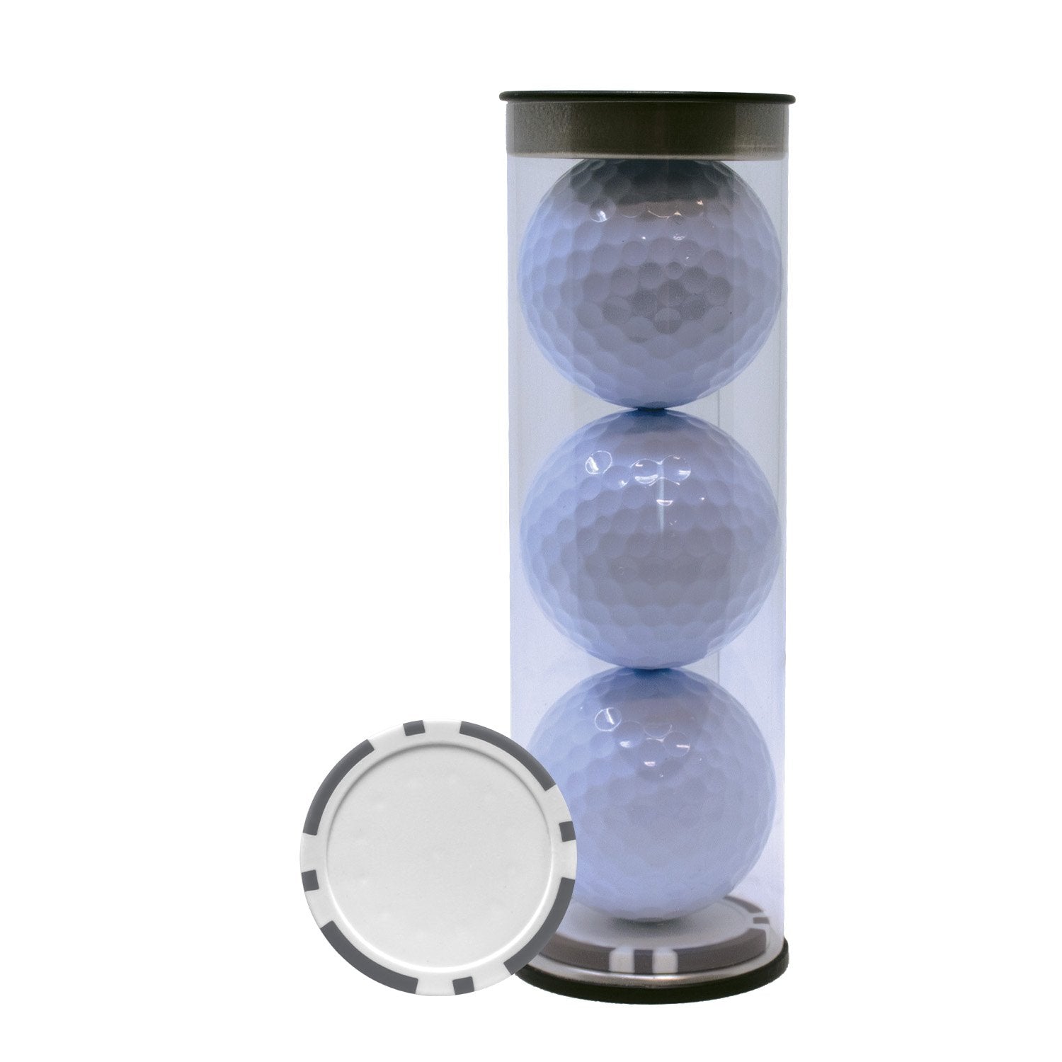 3-Ball Tube with Poker Chip