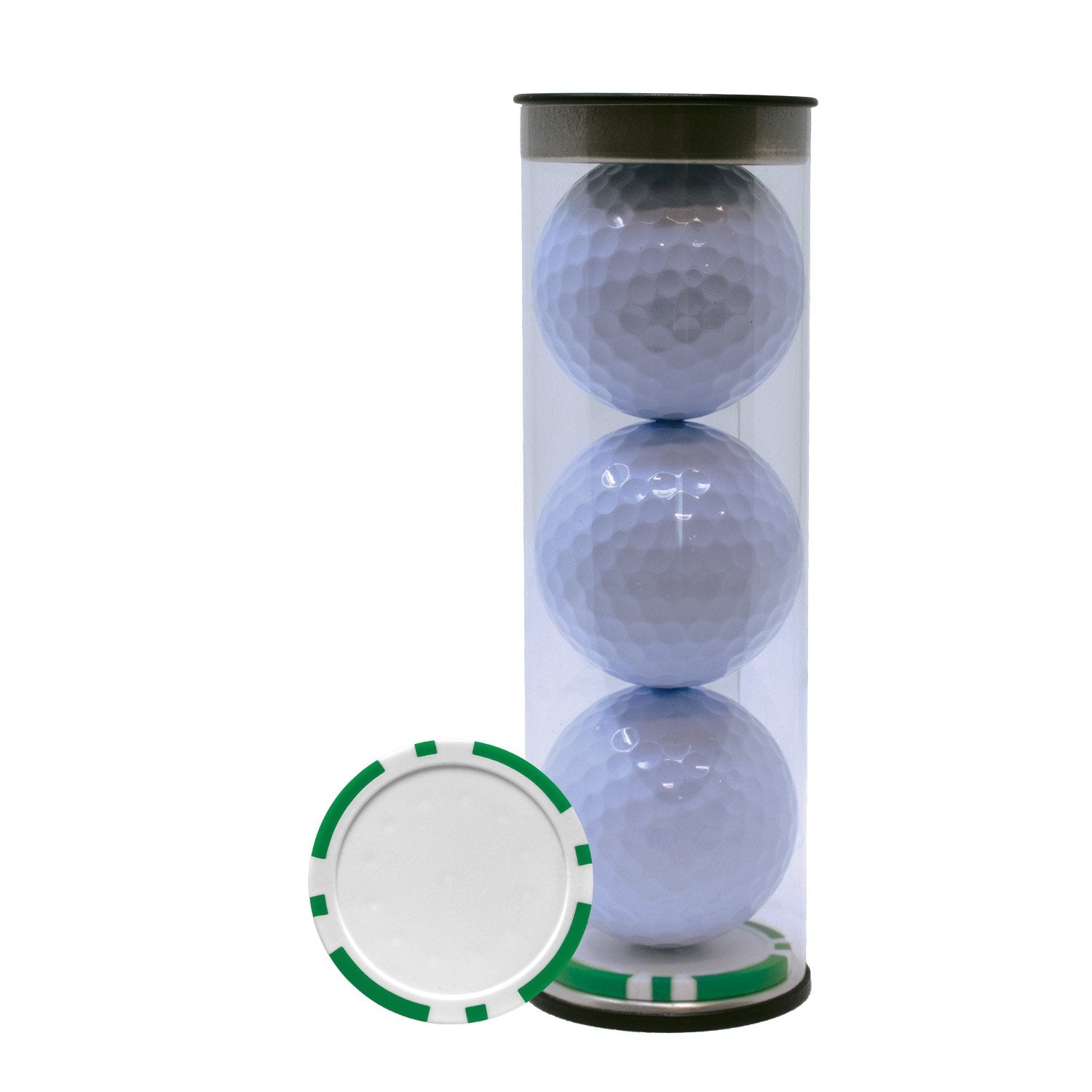 3-Ball Tube with Poker Chip